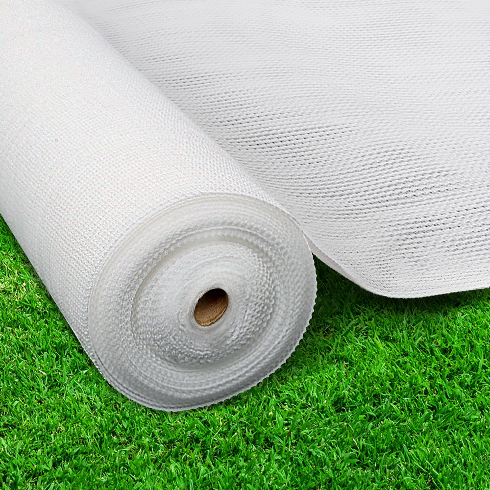 Instahut 3.66x10m 50% UV Shade Cloth Shadecloth Sail Garden Mesh Roll Outdoor White-6