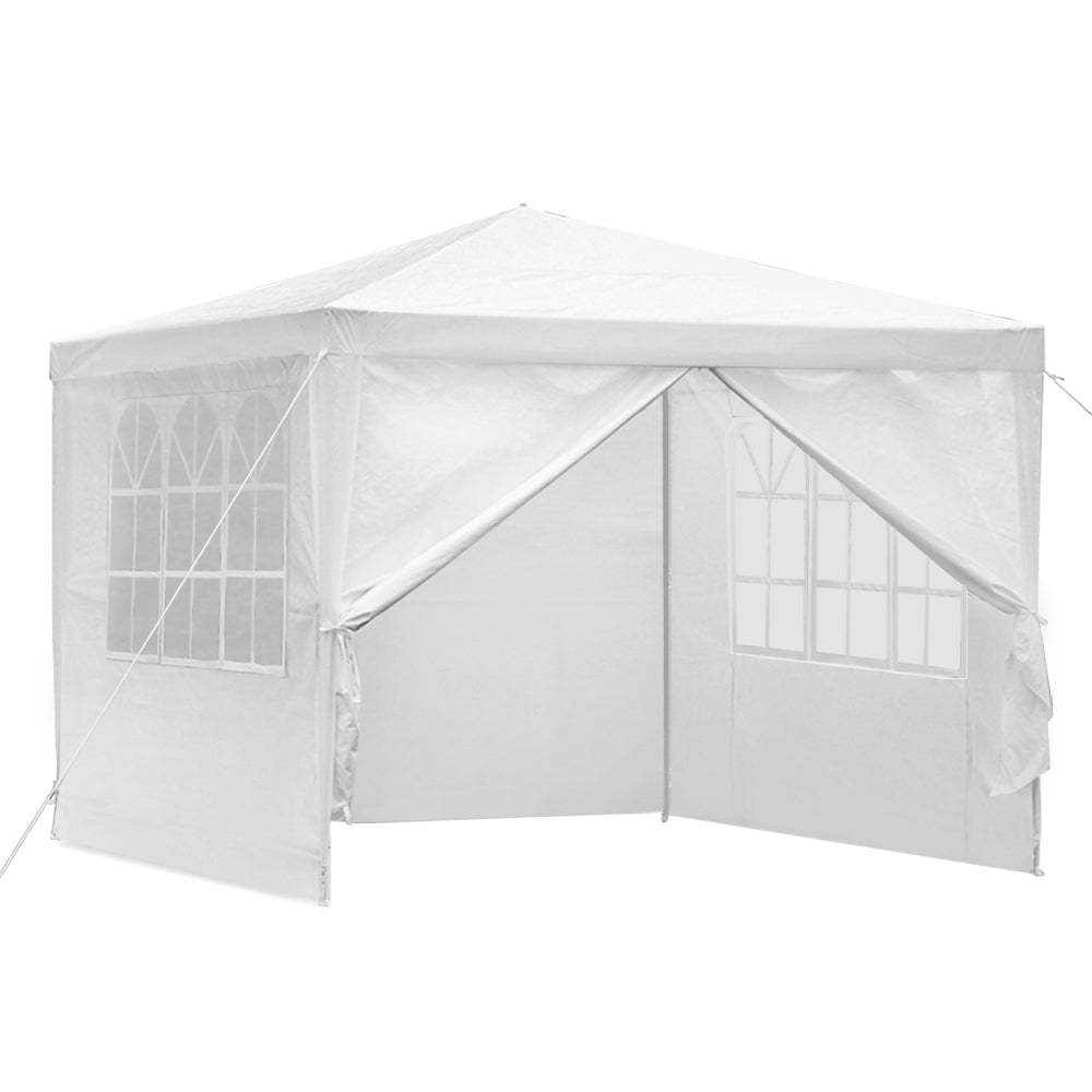 Instahut Gazebo 3x3 Outdoor Marquee Gazebos Wedding Party Camping Tent 4 Wall Panels-0