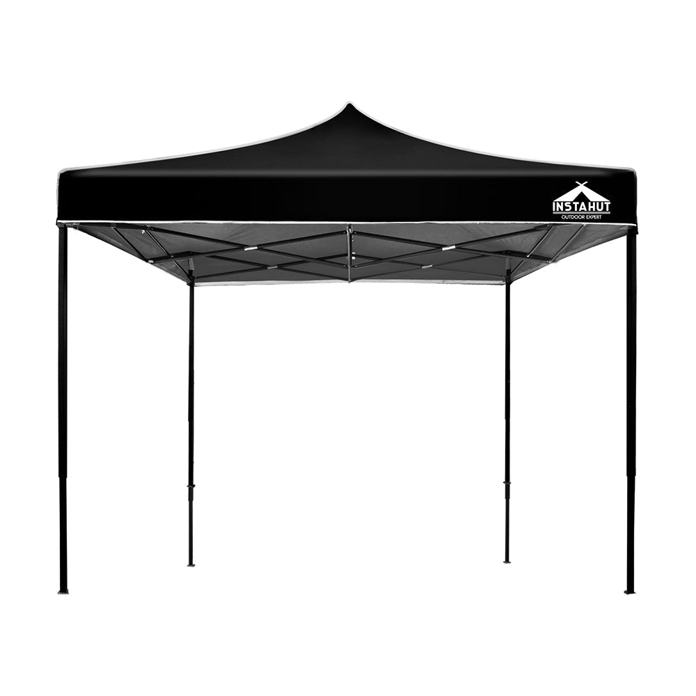 Instahut Gazebo Pop Up Marquee 3x3 Outdoor Wedding Base Pod Kit Black-2