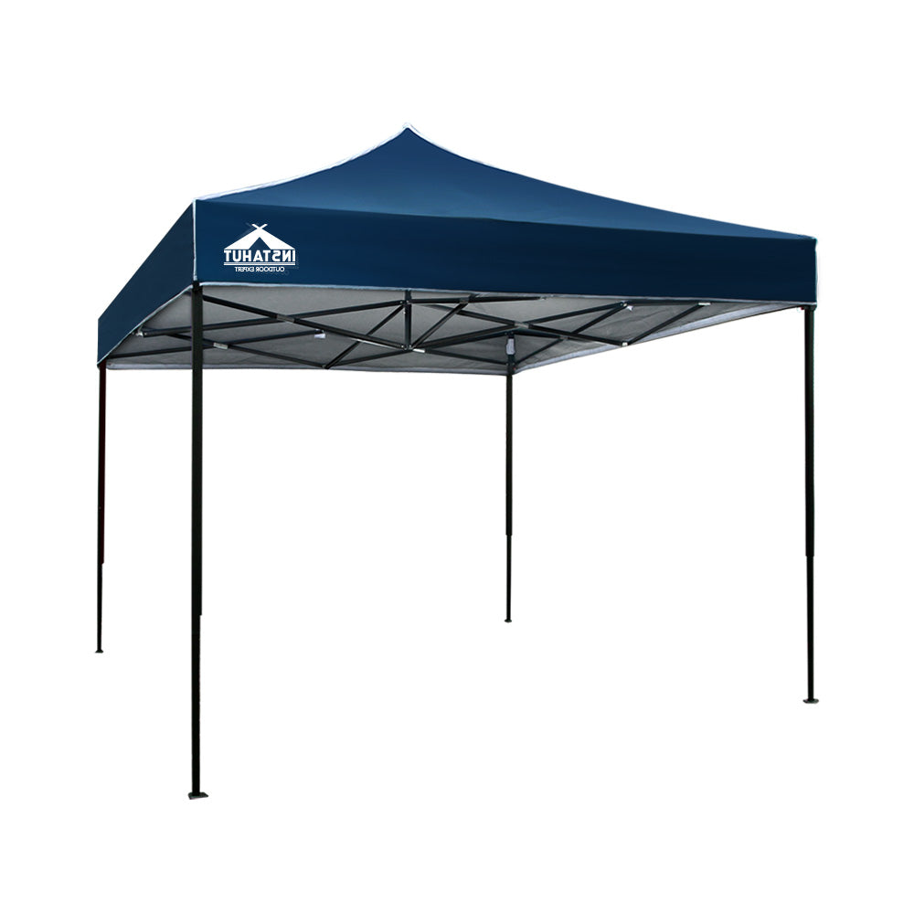 Instahut Gazebo Pop Up Marquee 3x3 Outdoor Wedding Base Pod Kit Navy-0