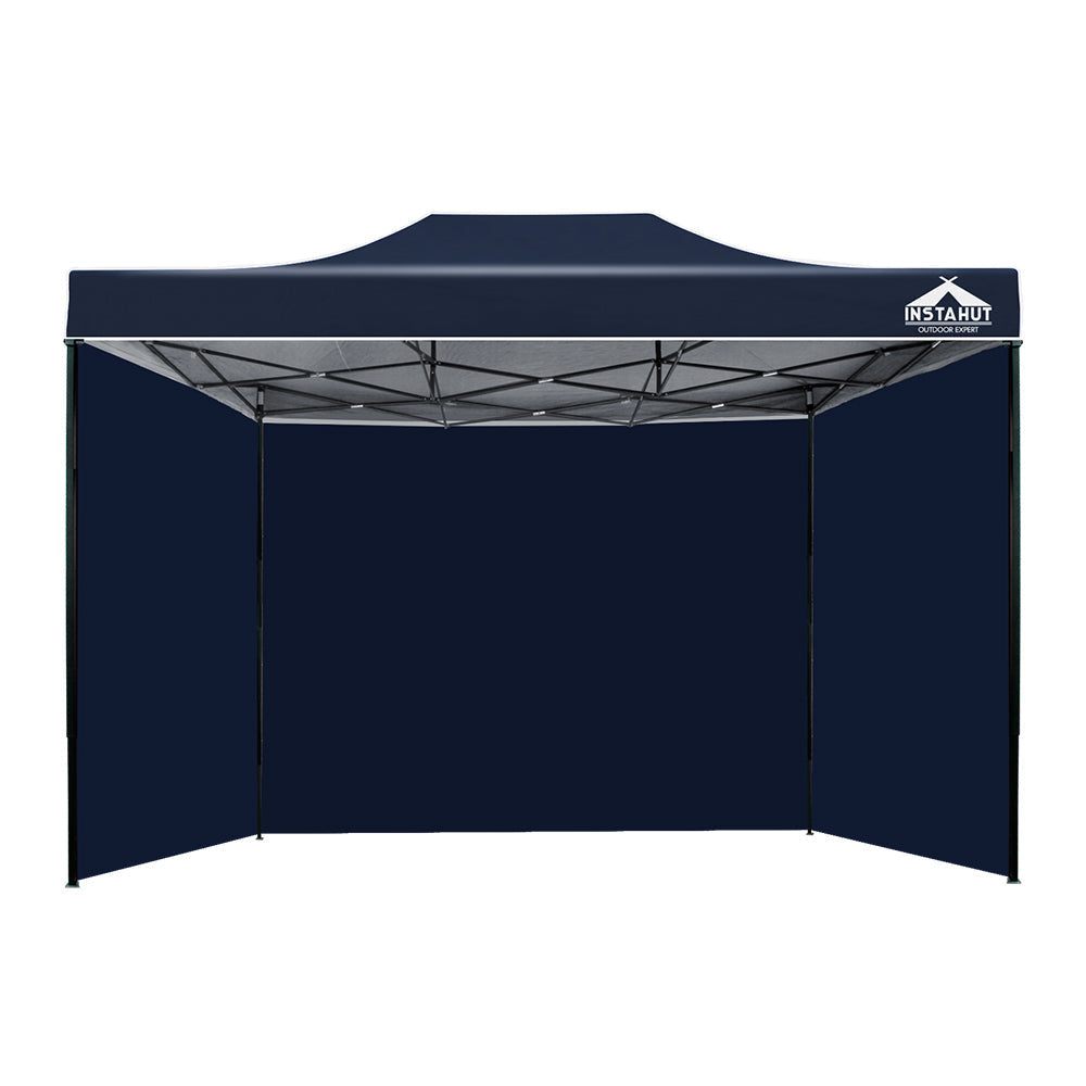 Instahut Gazebo Pop Up Marquee 3x4.5m Folding Wedding Tent Gazebos Shade Navy-2