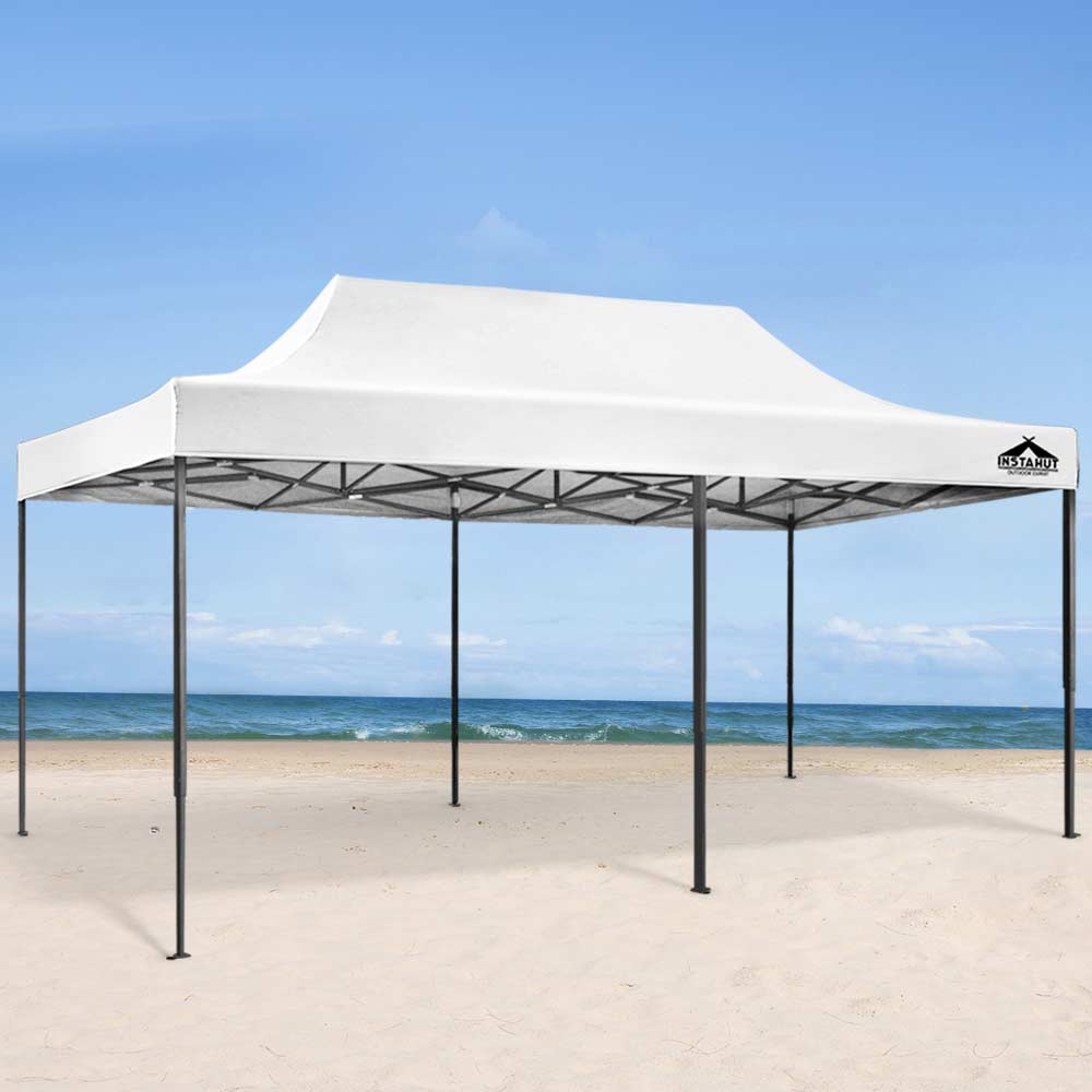 Instahut Gazebo Pop Up Marquee 3x6 Outdoor Wedding Base Pod Kit White-7