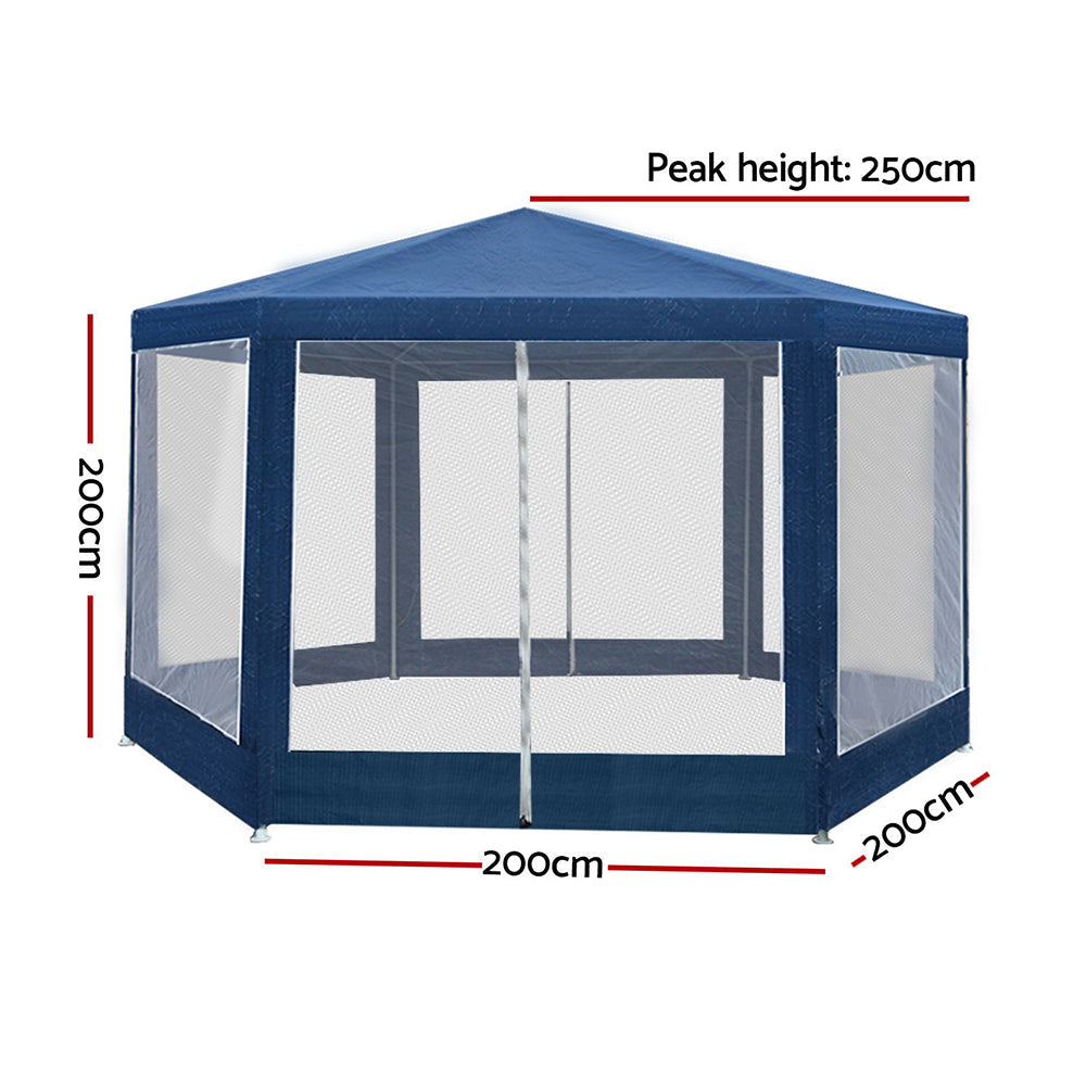 Instahut Gazebo Wedding Party Marquee Tent Canopy Outdoor Camping Gazebos Navy-1