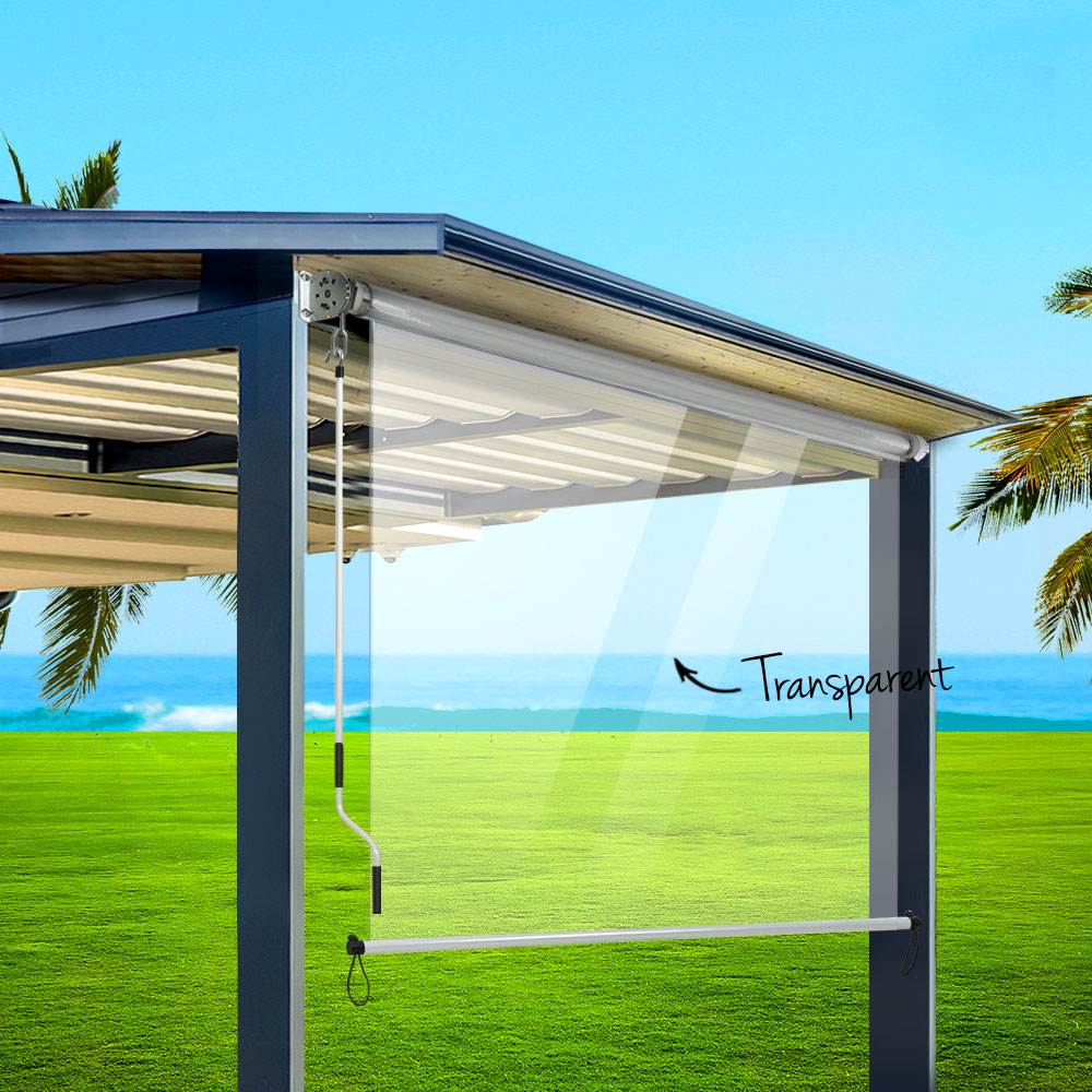 Instahut Outdoor Blind Roll Down Awning Canopy Shade Retractable Window 1.2X2.4M-7