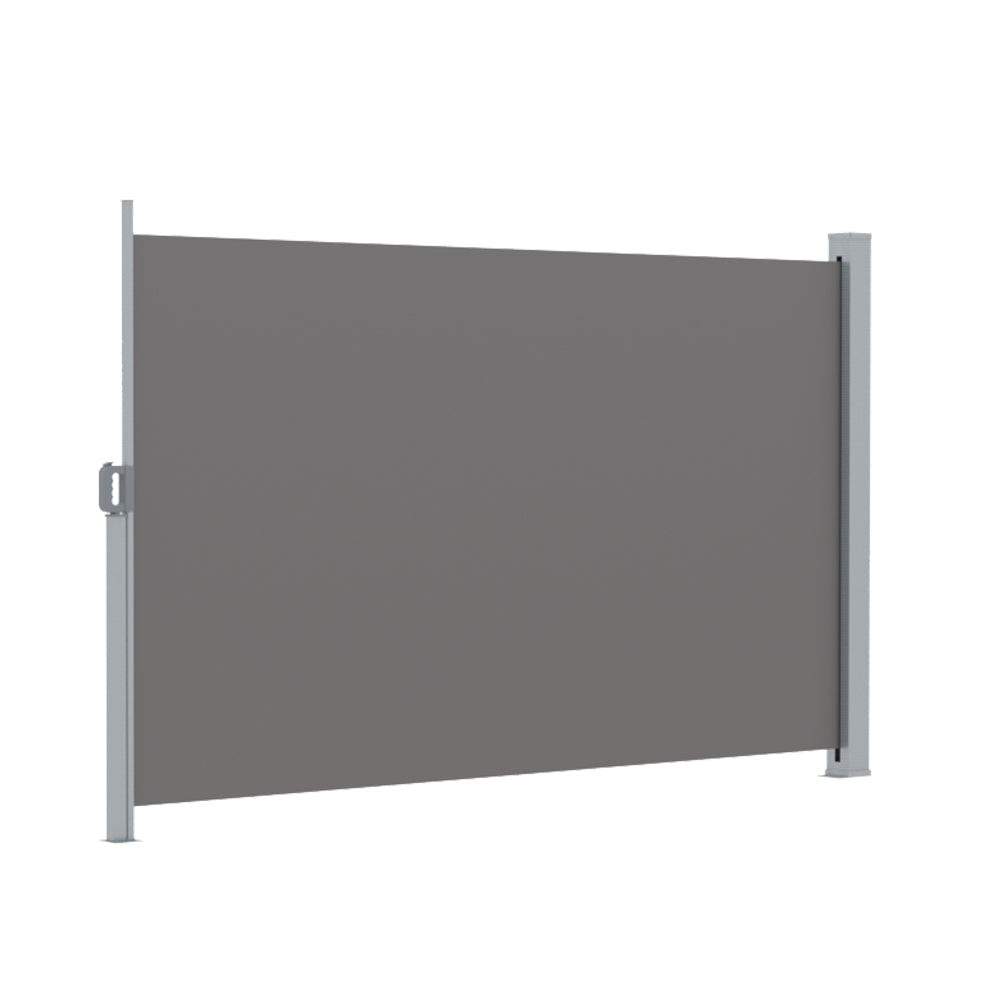 Instahut Side Awning Sun Shade Outdoor Blinds Retractable Screen 1.8X3M Grey-2