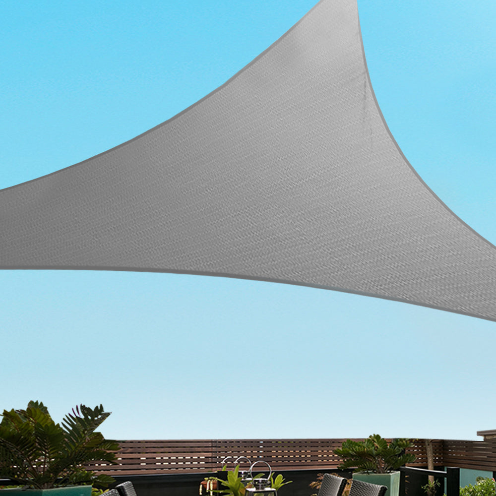 Instahut Sun Shade Sail Cloth Shadecloth Right Triangle Canopy 280gsm 3x3x4.3m-7