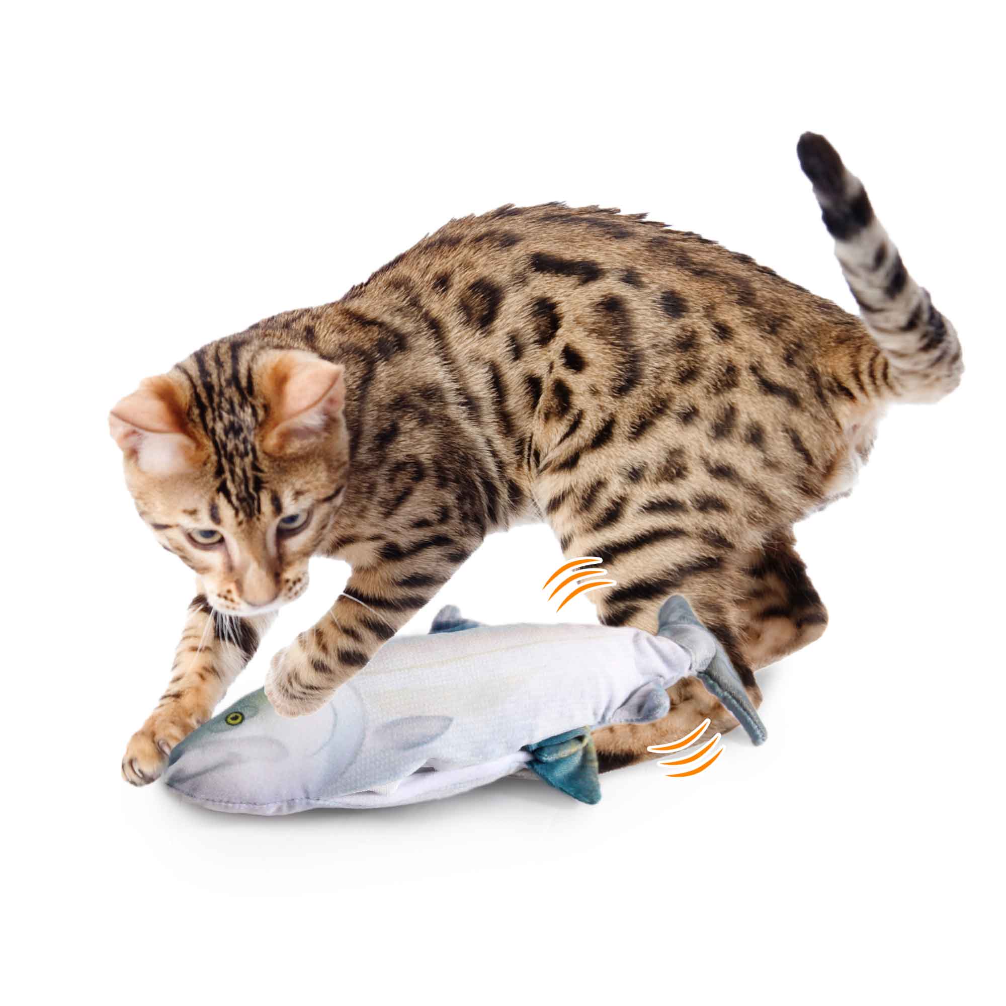 Jittering Sardine Cat Toy Flopping Dancing Fish + Catnip Silvervine Electric USB-1