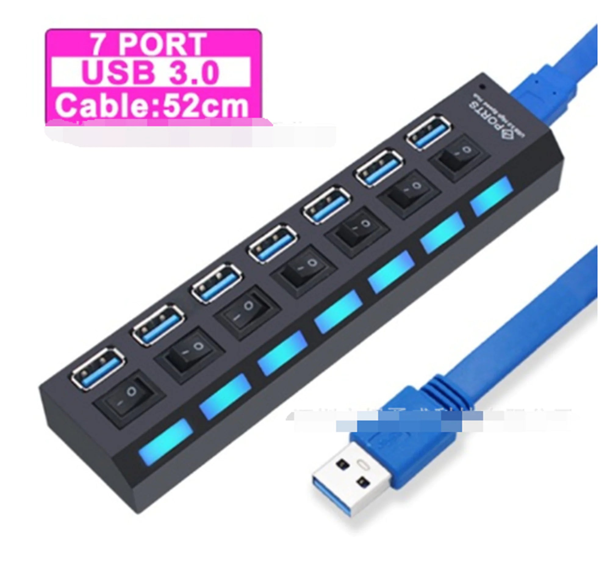 USB Hub 2.0 Hub Multi USB Splitter With Switch