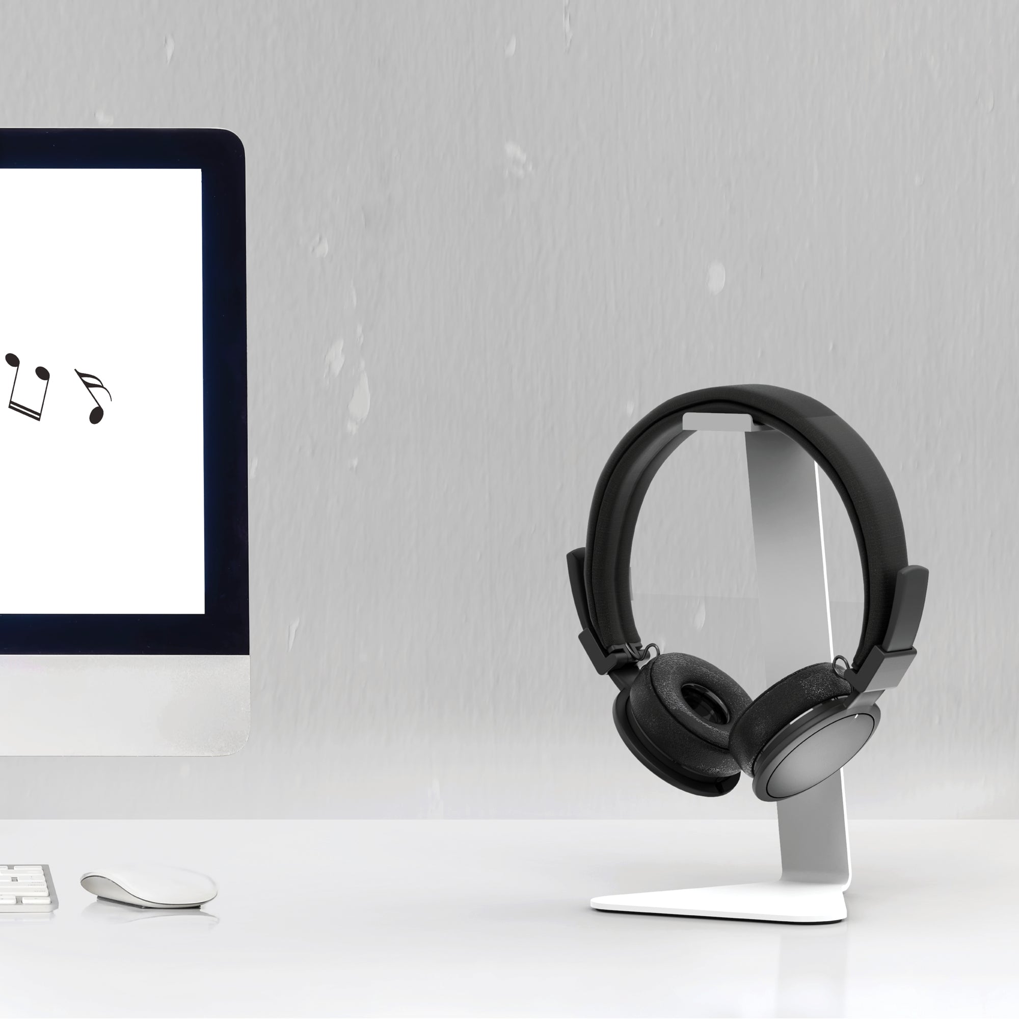 Kanto H1W Universal Desktop Headphone Stand, White-4