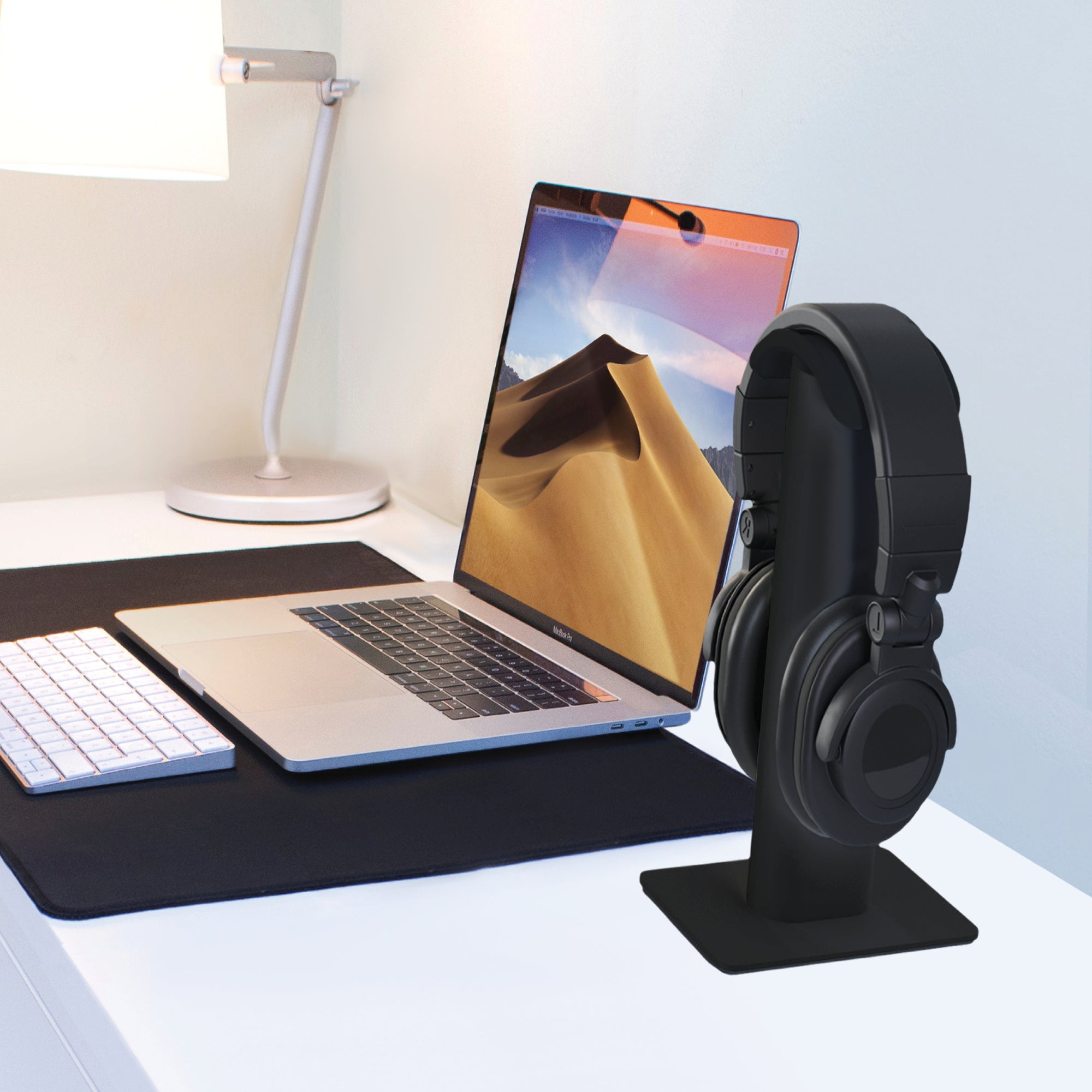 Kanto H2 Premium Universal Desktop Headphone Stand, Black-1