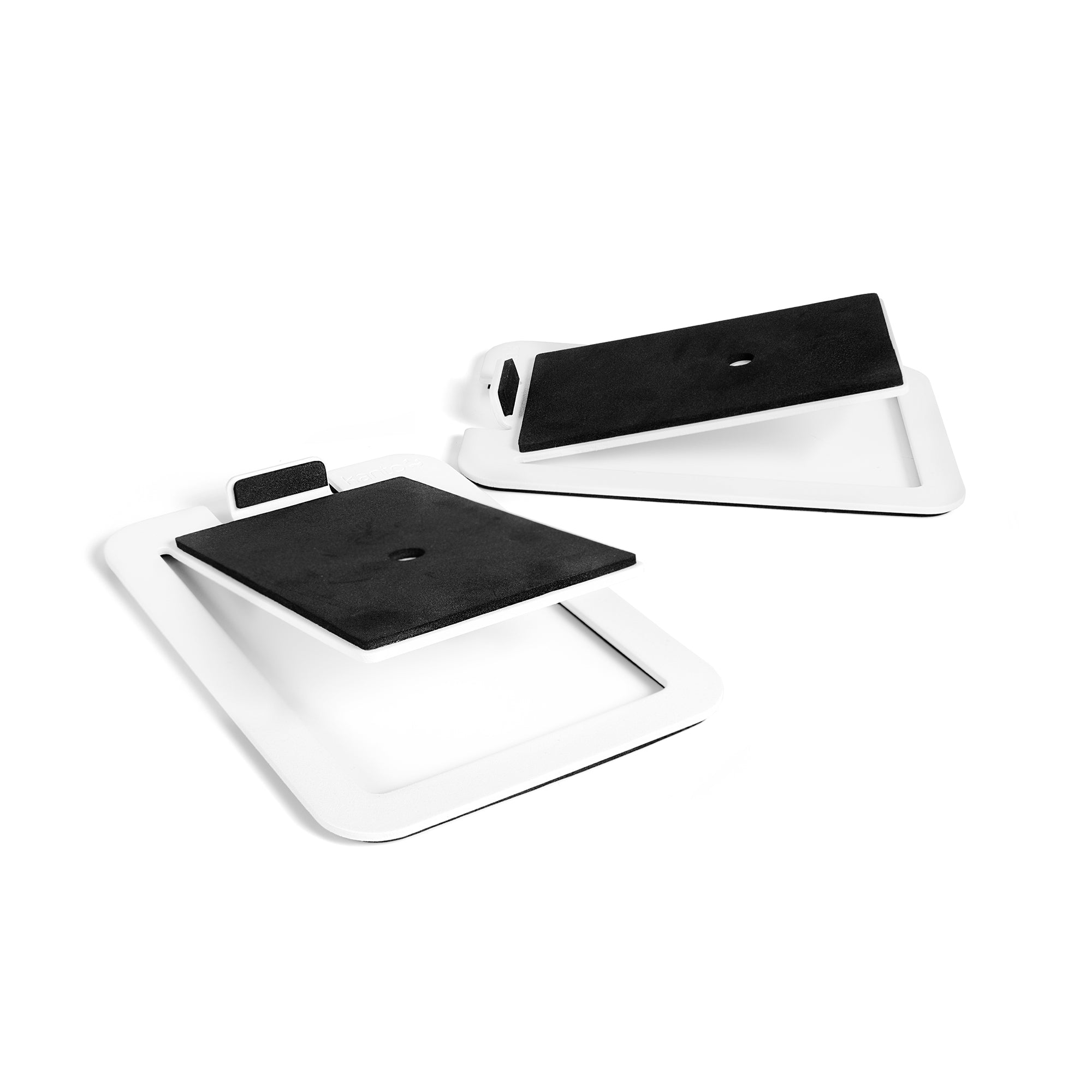 Kanto S4W Angled Desktop Speaker Stands for Midsize Speakers - Pair, White-0
