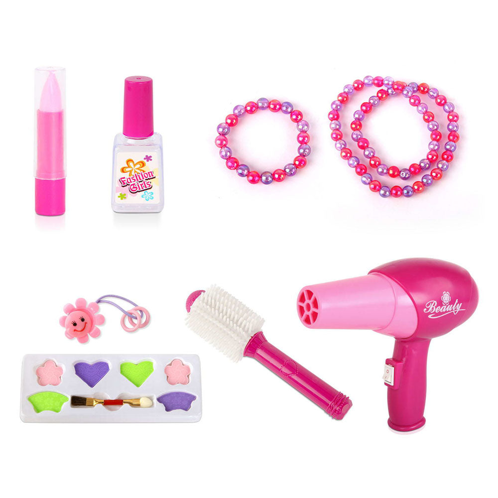 Keezi 30 Piece Kids Dressing Table Set - Pink-5