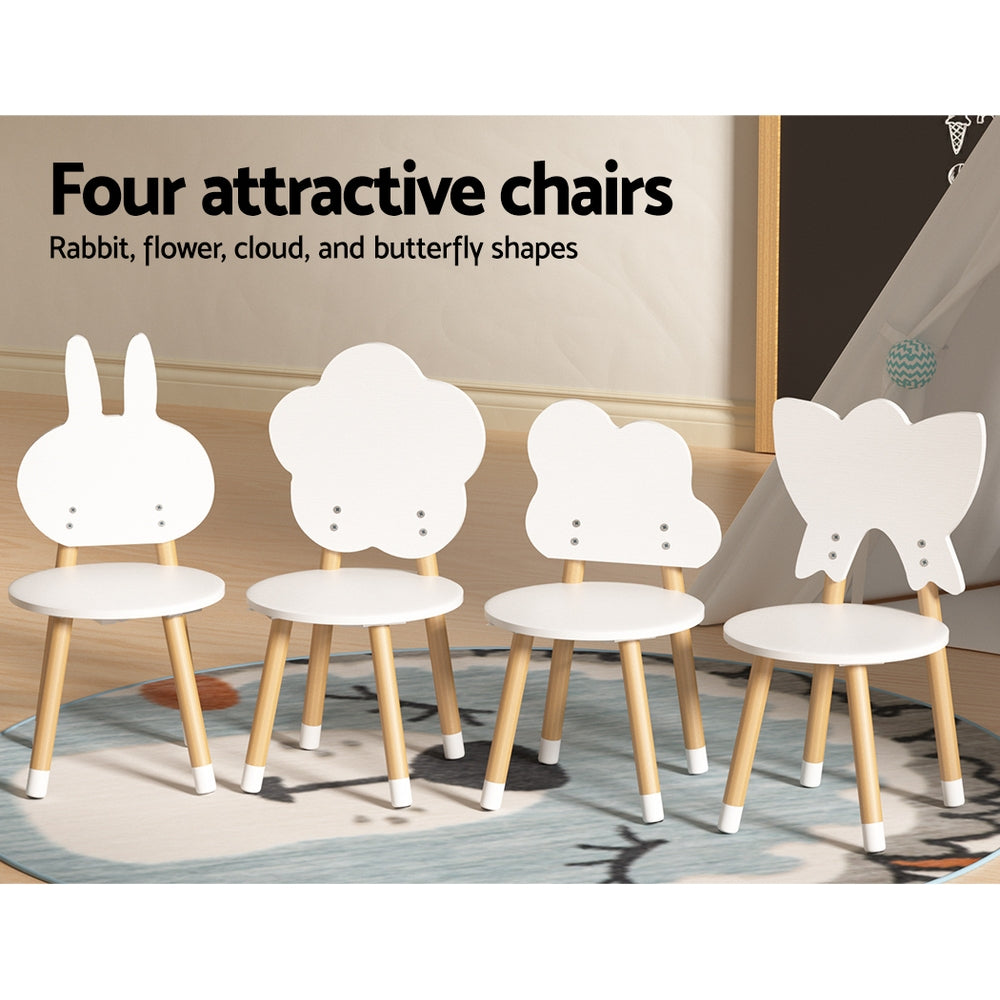 Keezi 5 Piece Kids Table and Chairs Set Children Activity Study Play Desk-5