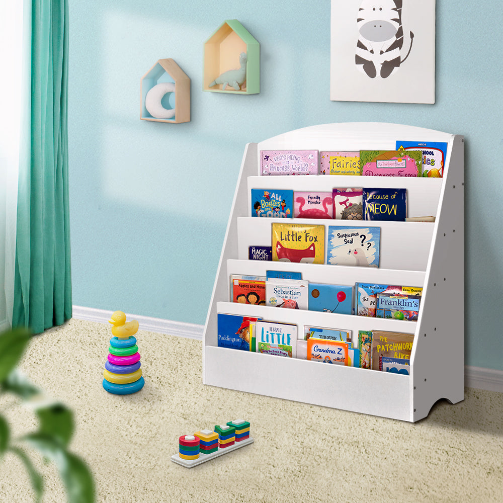 Keezi 5 Tiers Kids Bookshelf Magazine Rack Shelf Organiser Bookcase Display-6