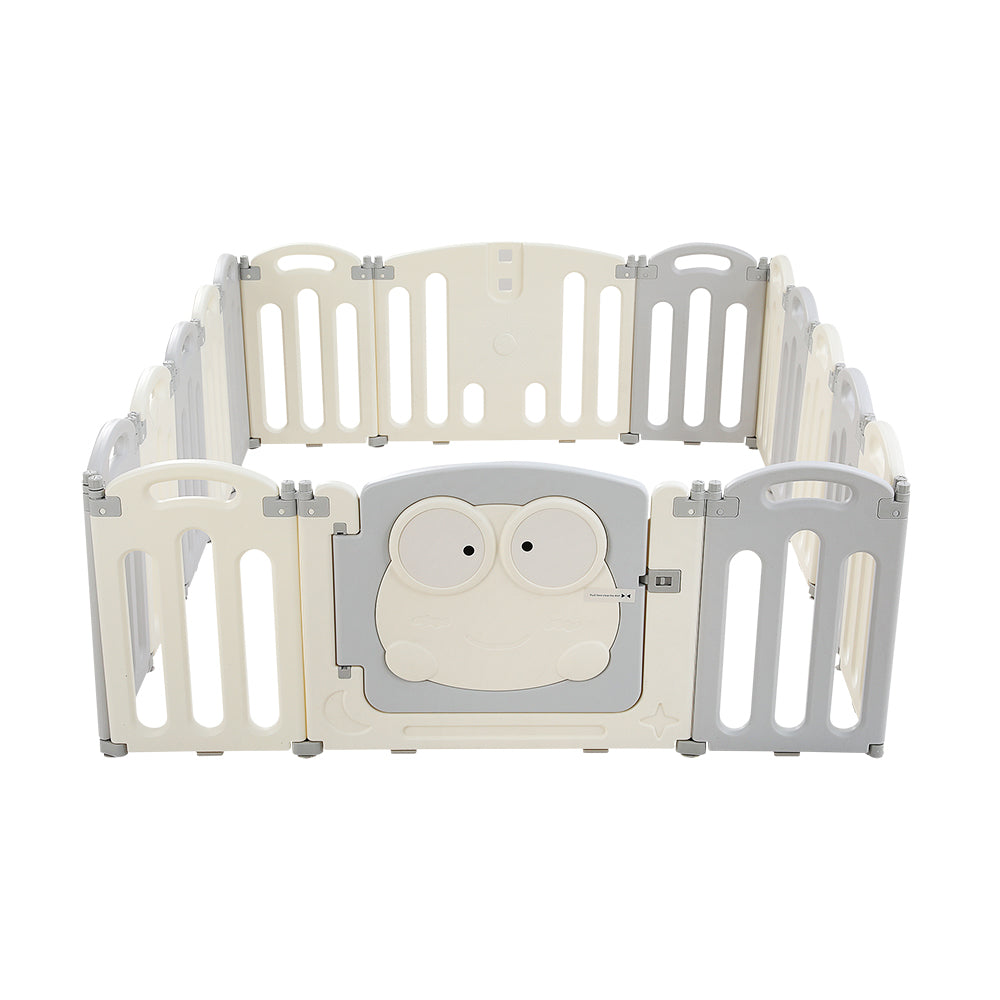 Keezi Baby Playpen 16 Panels Foldable Toddler Fence Safety Play Activity Centre-3