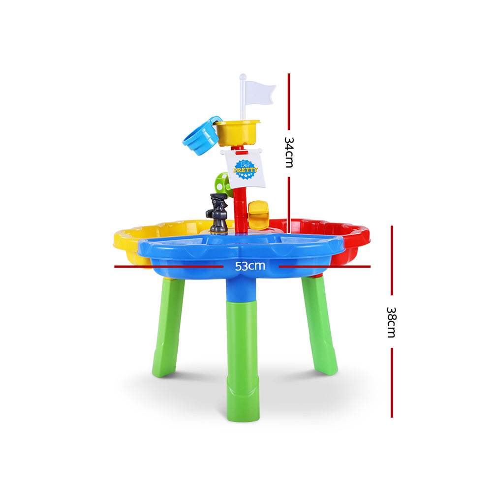 Keezi Kids Beach Sand and Water Sandpit Outdoor Table Childrens Bath Toys-1