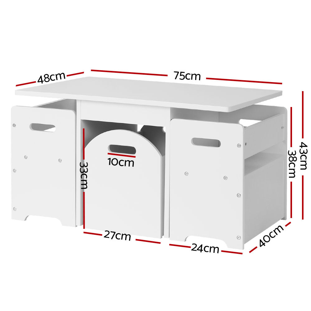Keezi Kids Multi-function Table and Chair Hidden Storage Box Toy Activity Desk-1
