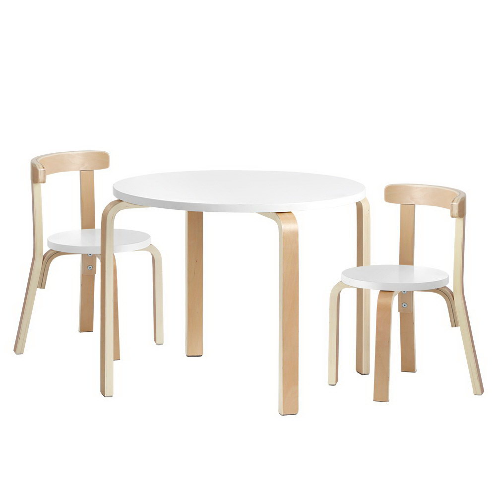Keezi Nordic Kids Table Chair Set 3PC Desk Activity Study Play Children Modern-0