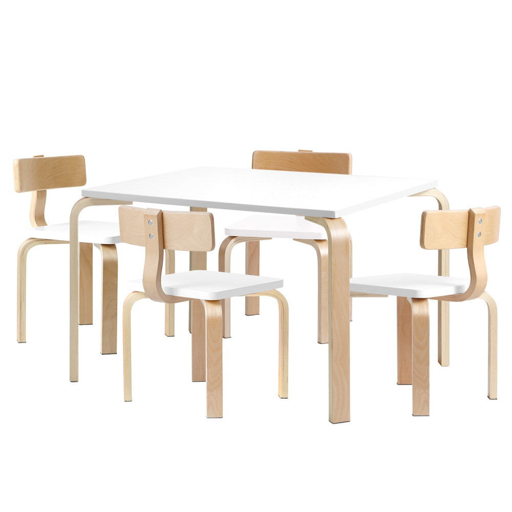 Keezi Nordic Kids Table Chair Set Desk 5PC Activity Dining Study Children Modern-0