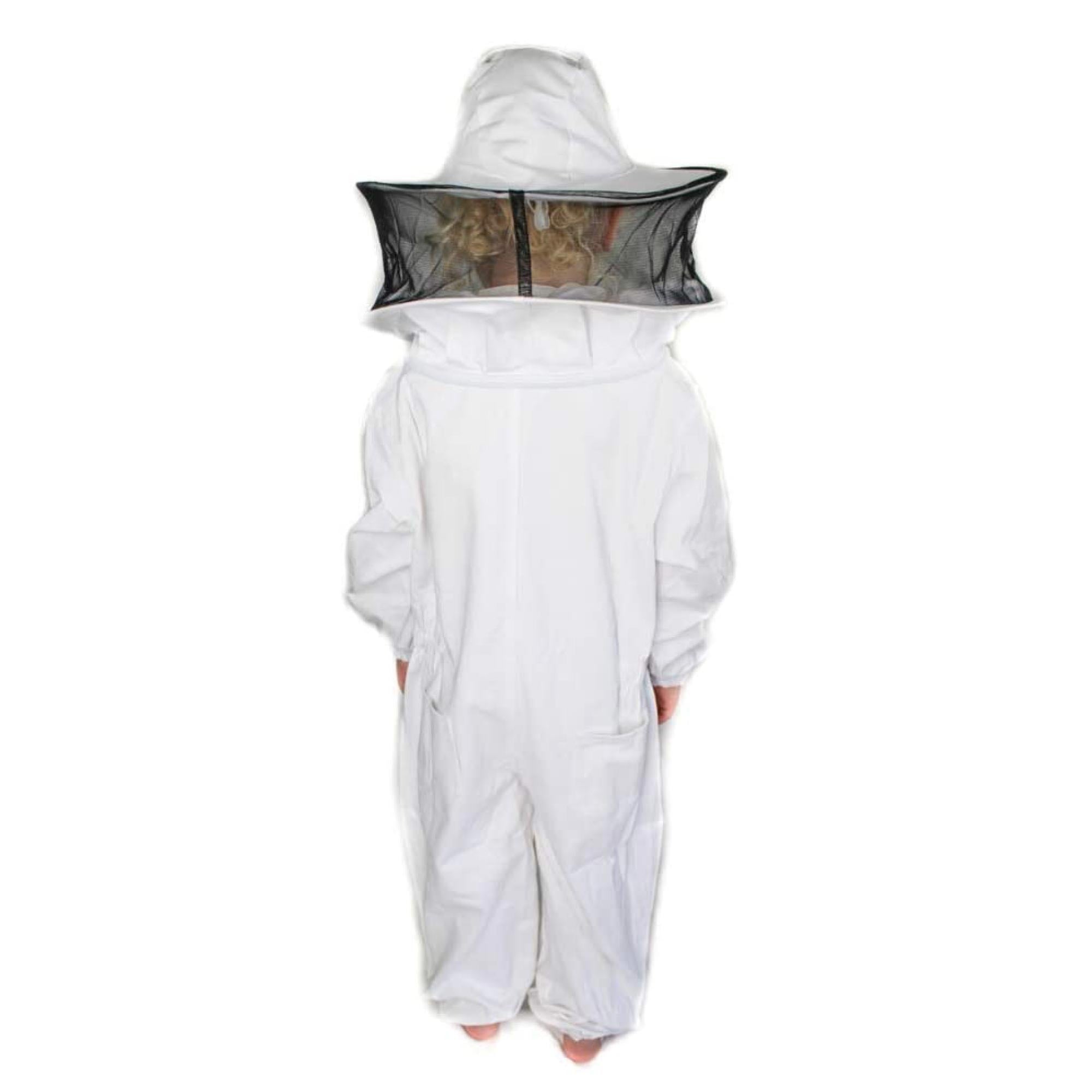 Kids Beekeeping Suit Children's Bee Keeping Outfit Veil Cotton Protective Overall-2