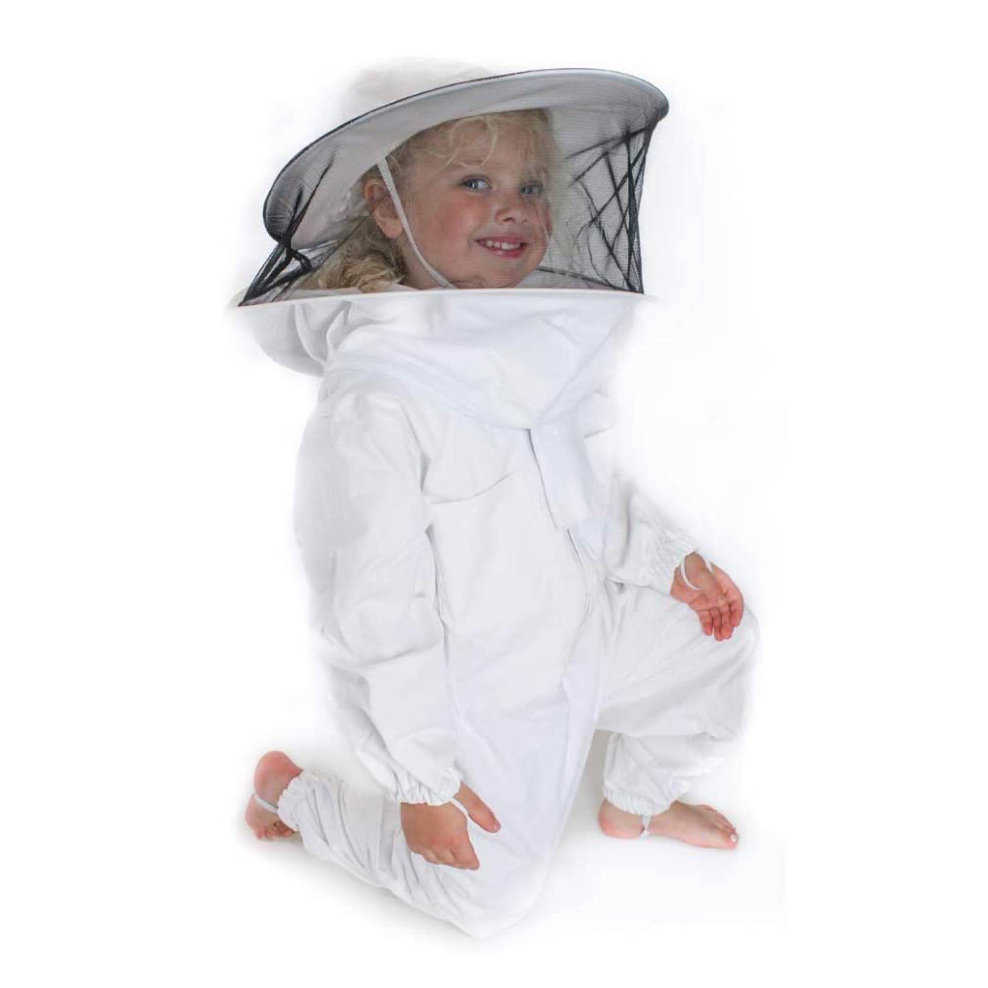 Kids Beekeeping Suit Children's Bee Keeping Outfit Veil Cotton Protective Overall-0