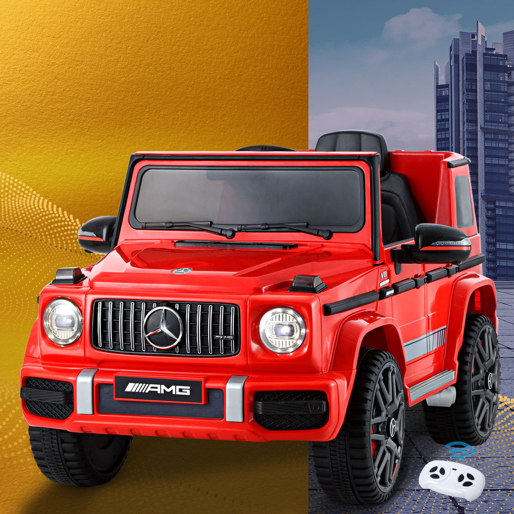 Kids Ride On Car Electric Mercedes-Benz Licensed Toys 12V Battery Red Cars AMG63-7