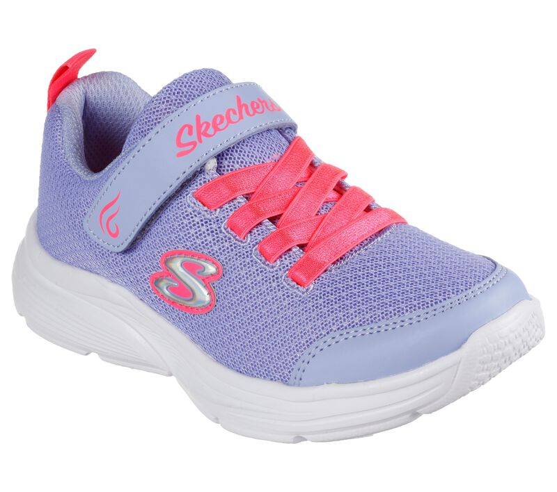 Kids Skechers Wavy Lites - Blissfully Free Periwinkle Comfy Running Shoe-0