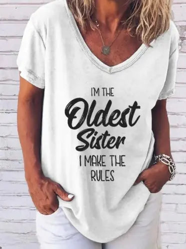 "I'm The Oldest Sister" Print Tee