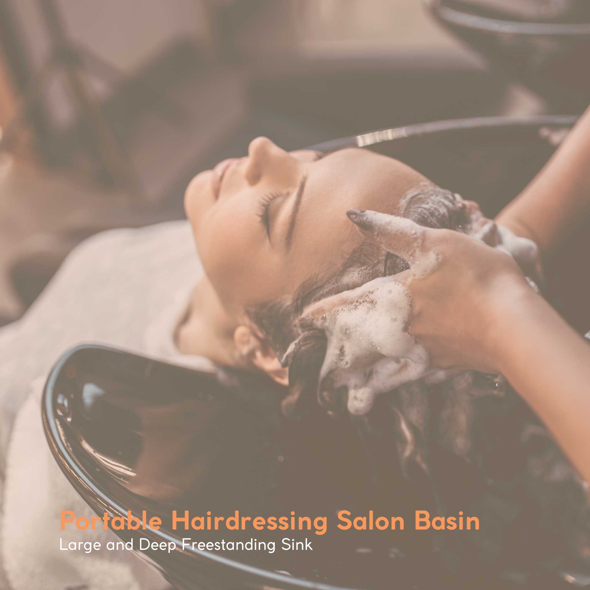 Large Portable Hairdressing Salon Basin Deep Hair Washing Sink Shampoo Wash Bowl-1