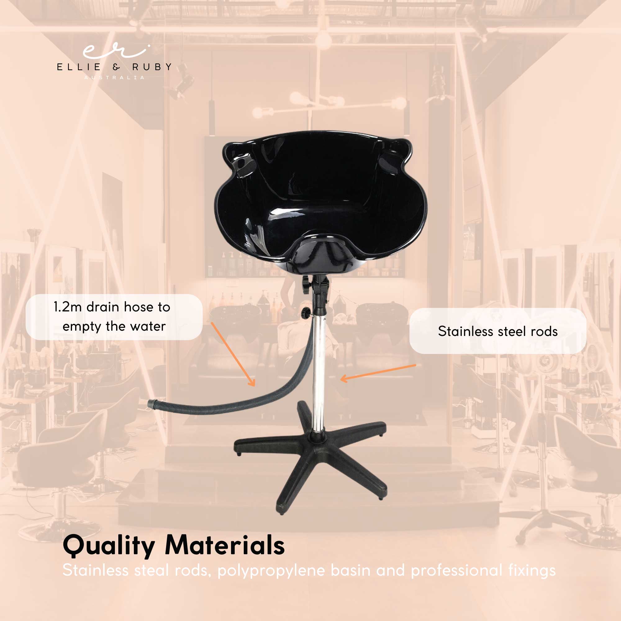 Large Portable Hairdressing Salon Basin Deep Hair Washing Sink Shampoo Wash Bowl-4