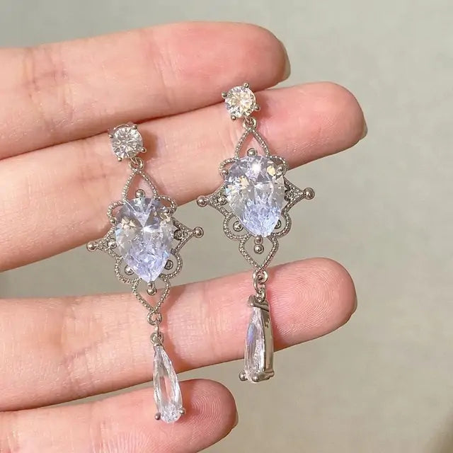 Winter Color Crystal Earrings