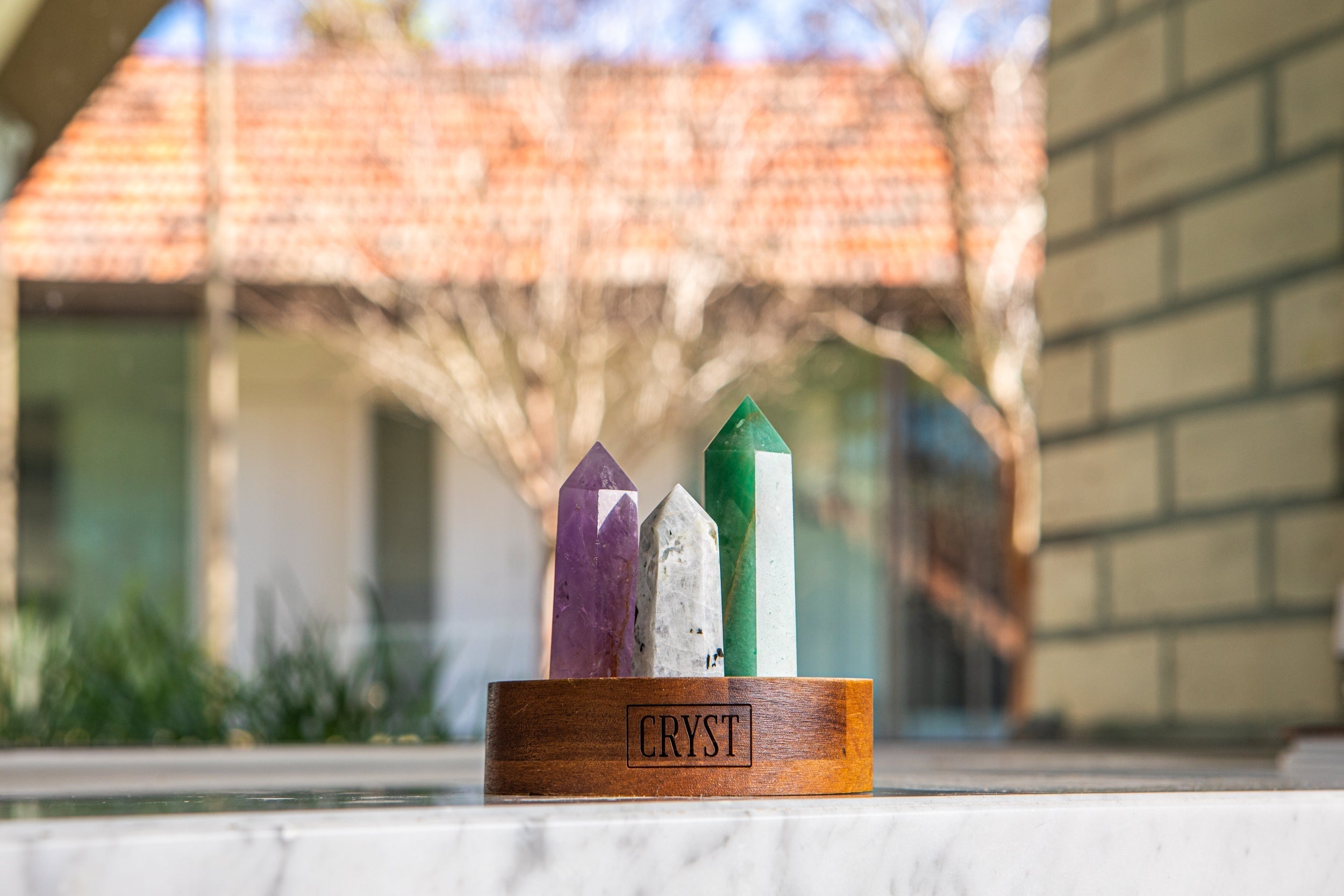 Libra Crystal Trio - Green Aventurine, Ametrine + Rainbow Moonstone-1