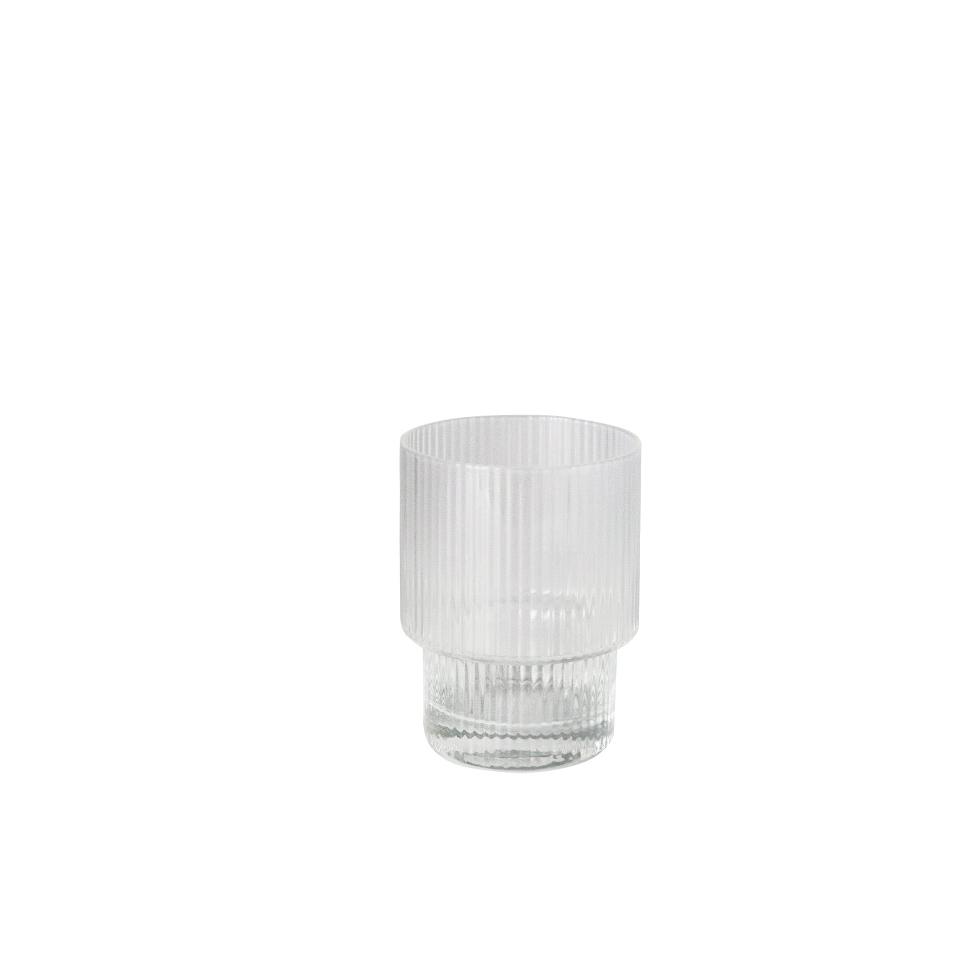 Linnea Ribbed Glass Tumbler (S4)-1