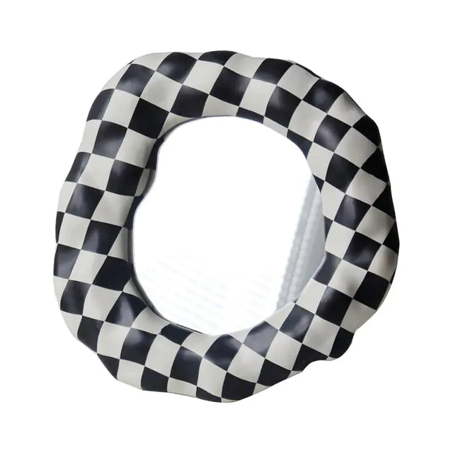 Black & White Checkerboard Vanity Mirror