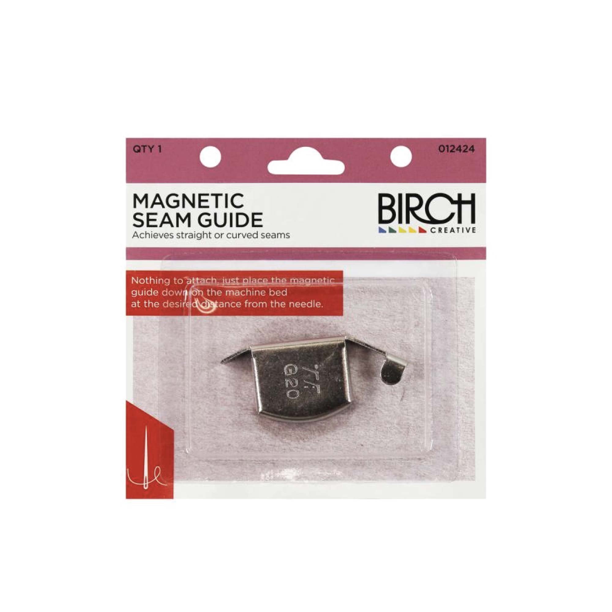 Magnetic Seam Guide Birch Silver Curve Straight Tucks Sewing Machine Accessories-0