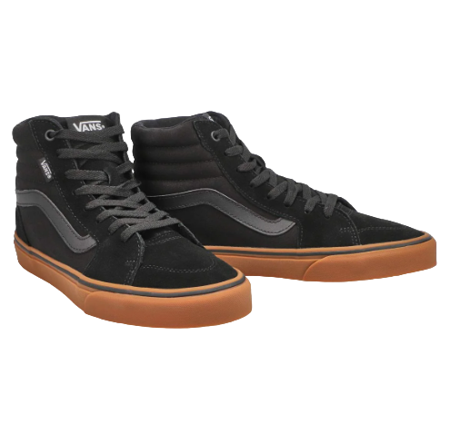 Mens Vans Filmore Hi Black/Gum Hi Top Lace Up Shoes-3