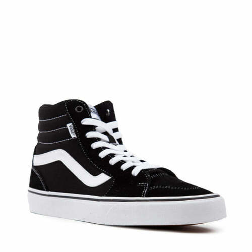 Mens Vans Filmore Hi Black/White Hi Top Lace Up Shoes-0