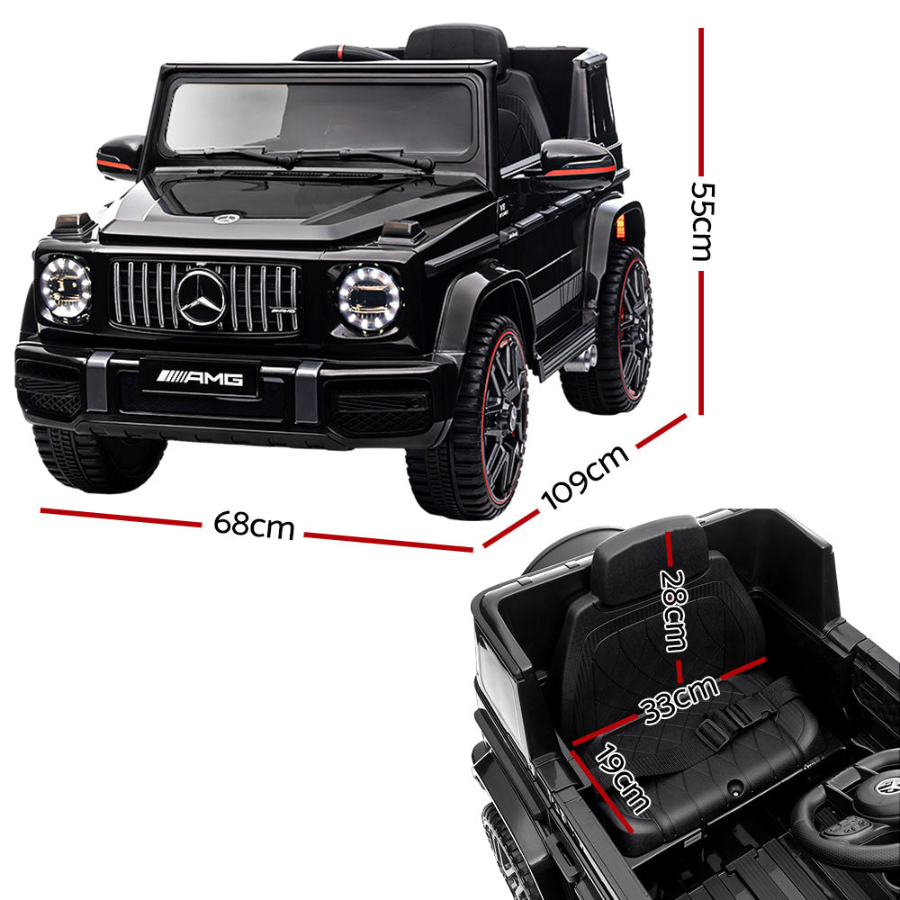 Mercedes-Benz Kids Ride On Car Electric AMG G63 Licensed Remote Cars 12V Black-1