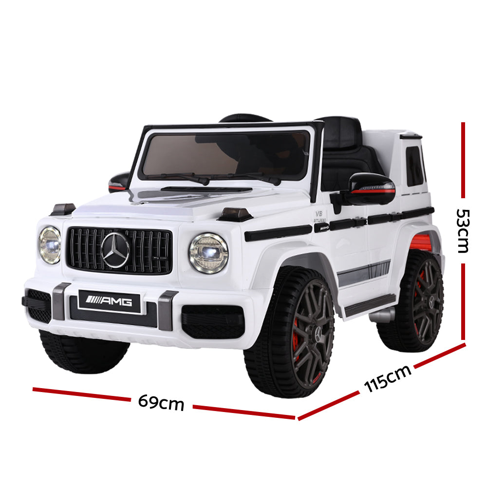 Mercedes-Benz Kids Ride On Car Electric AMG G63 Licensed Remote Cars 12V White-1