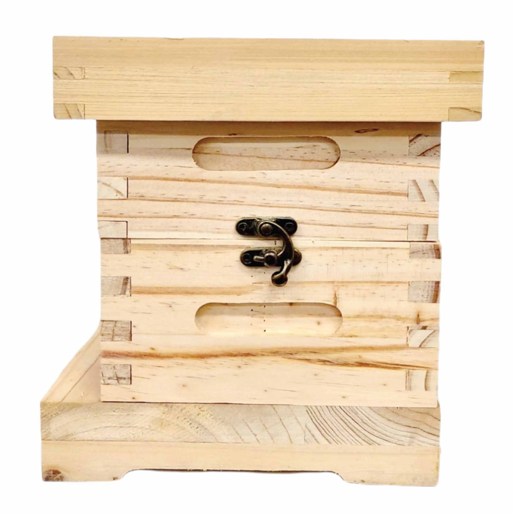 Mini Beehive Box 2 Tier Timber Decor Art Apiarist Gift Jewellery Trinkets Storage-2