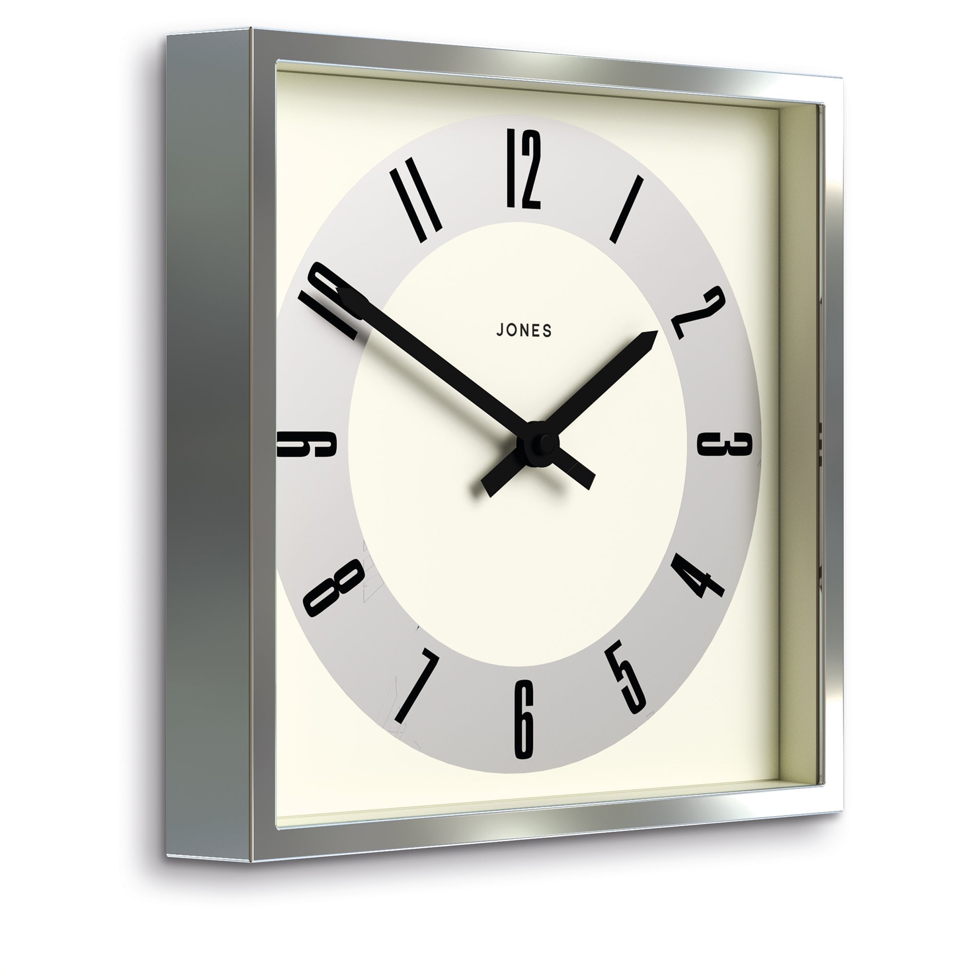 Newgate Jones Box Wall Clock Silver-1