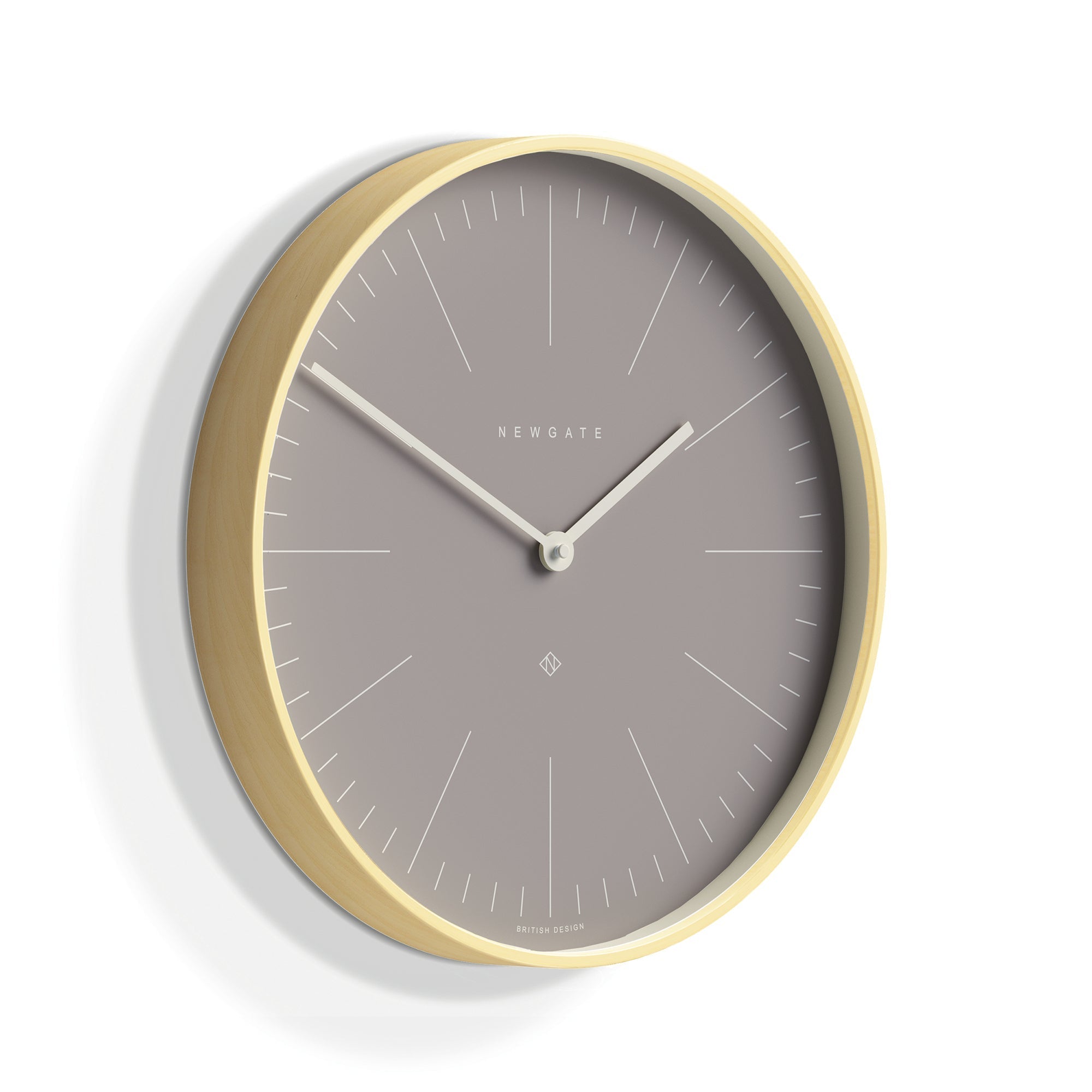 Newgate Mr Clarke Clock Pale Wood Clay Grey Dial-1