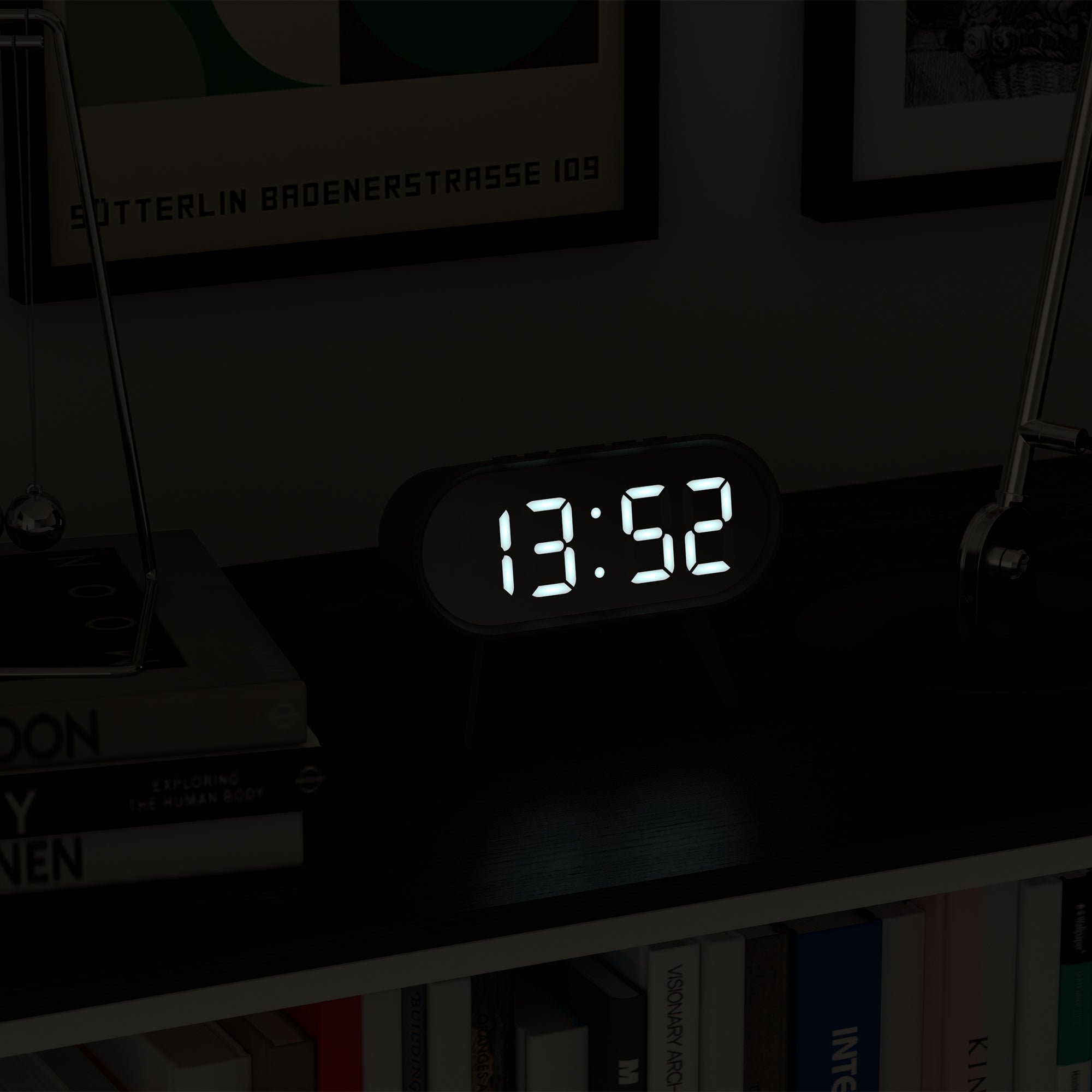 Newgate Space Hotel Cyborg Led Alarm Clock Grey-9