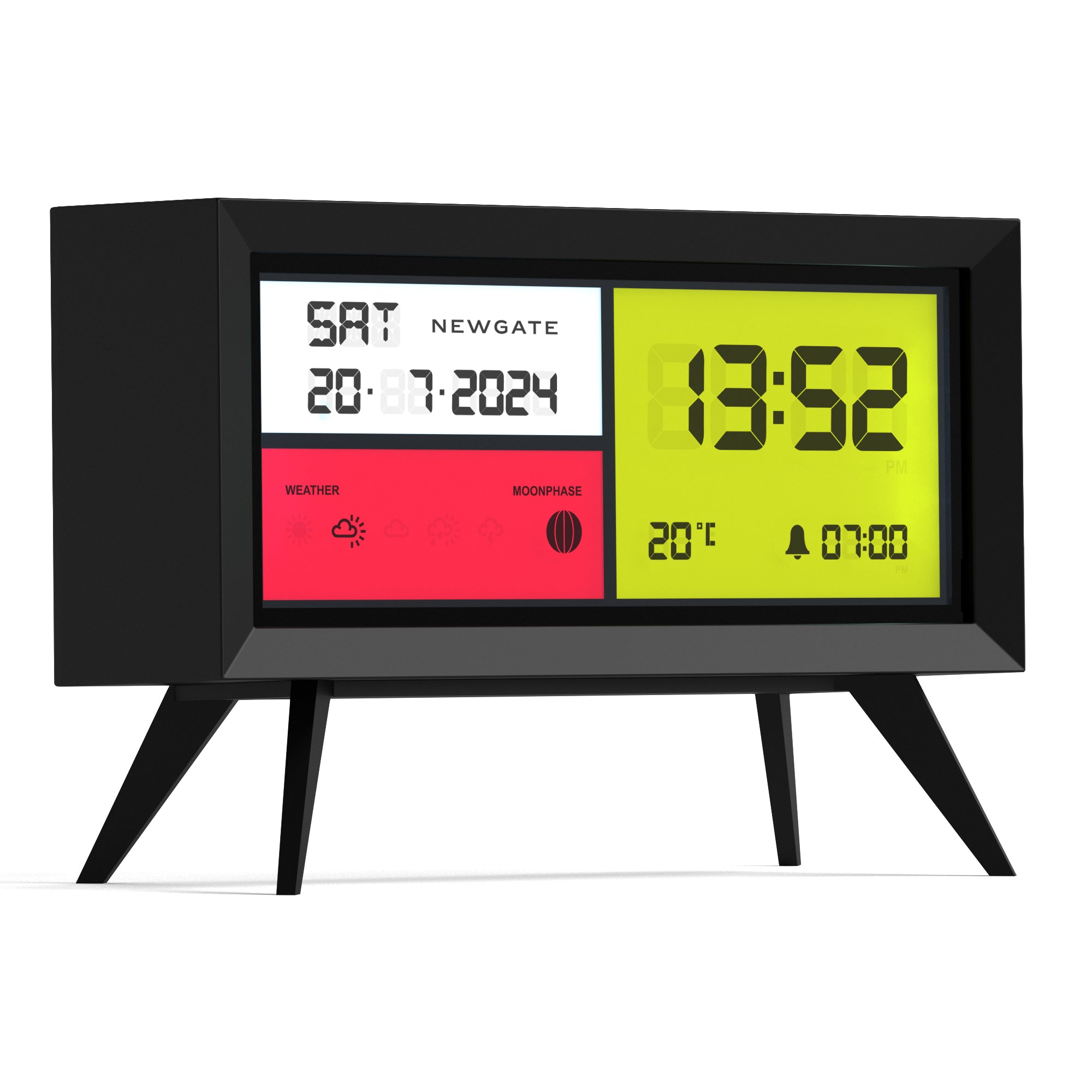 Newgate Spectronoma Lcd Alarm Clock Matte Black-1