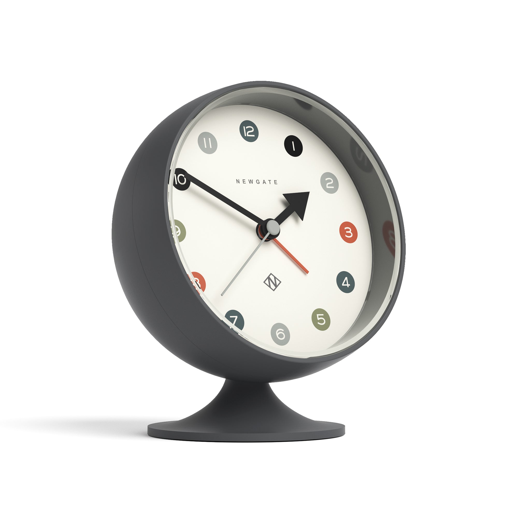 Newgate Spheric Alarm Clock Blizzard Grey-1