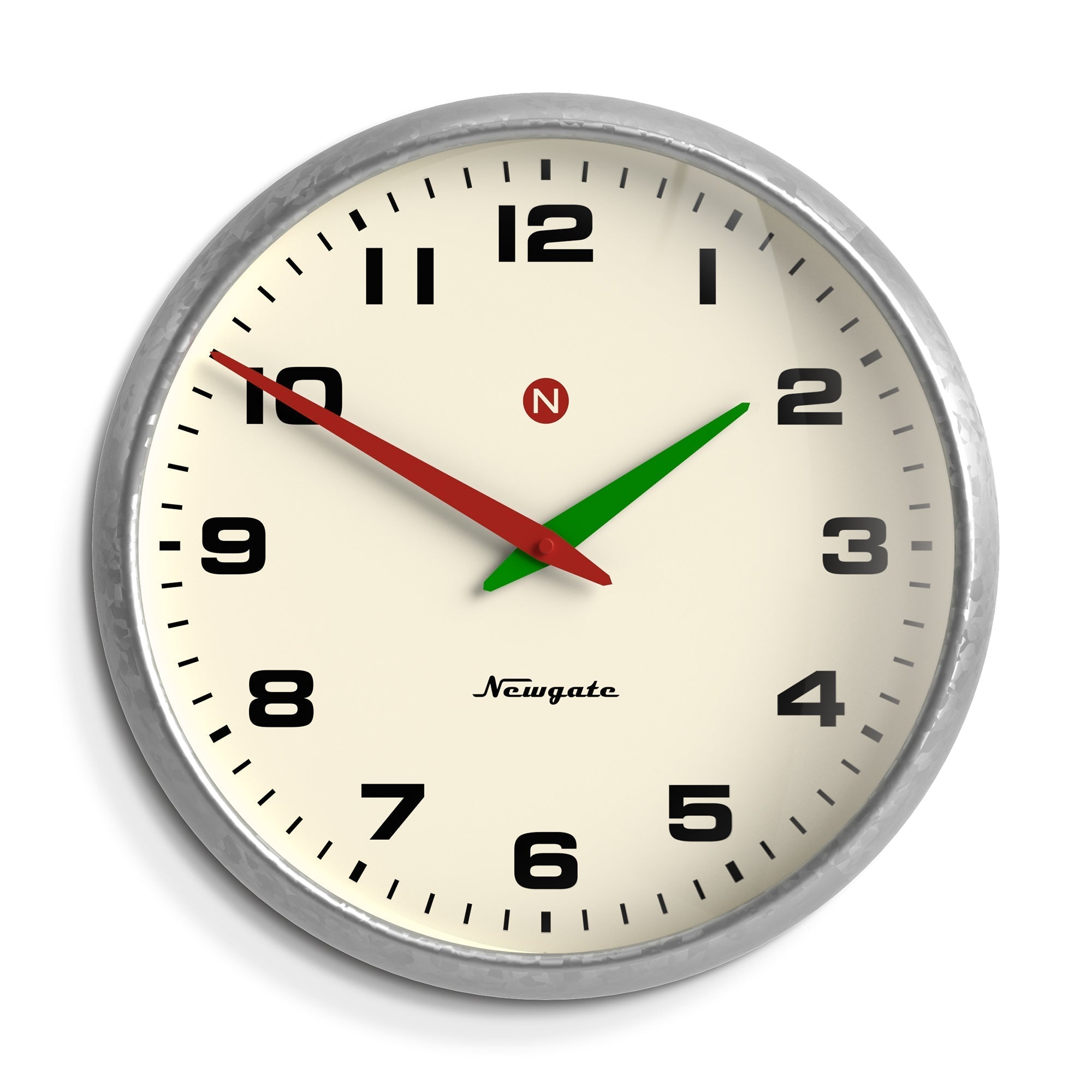 Newgate Superstore Wall Clock Alpha Dial Galvanised-0