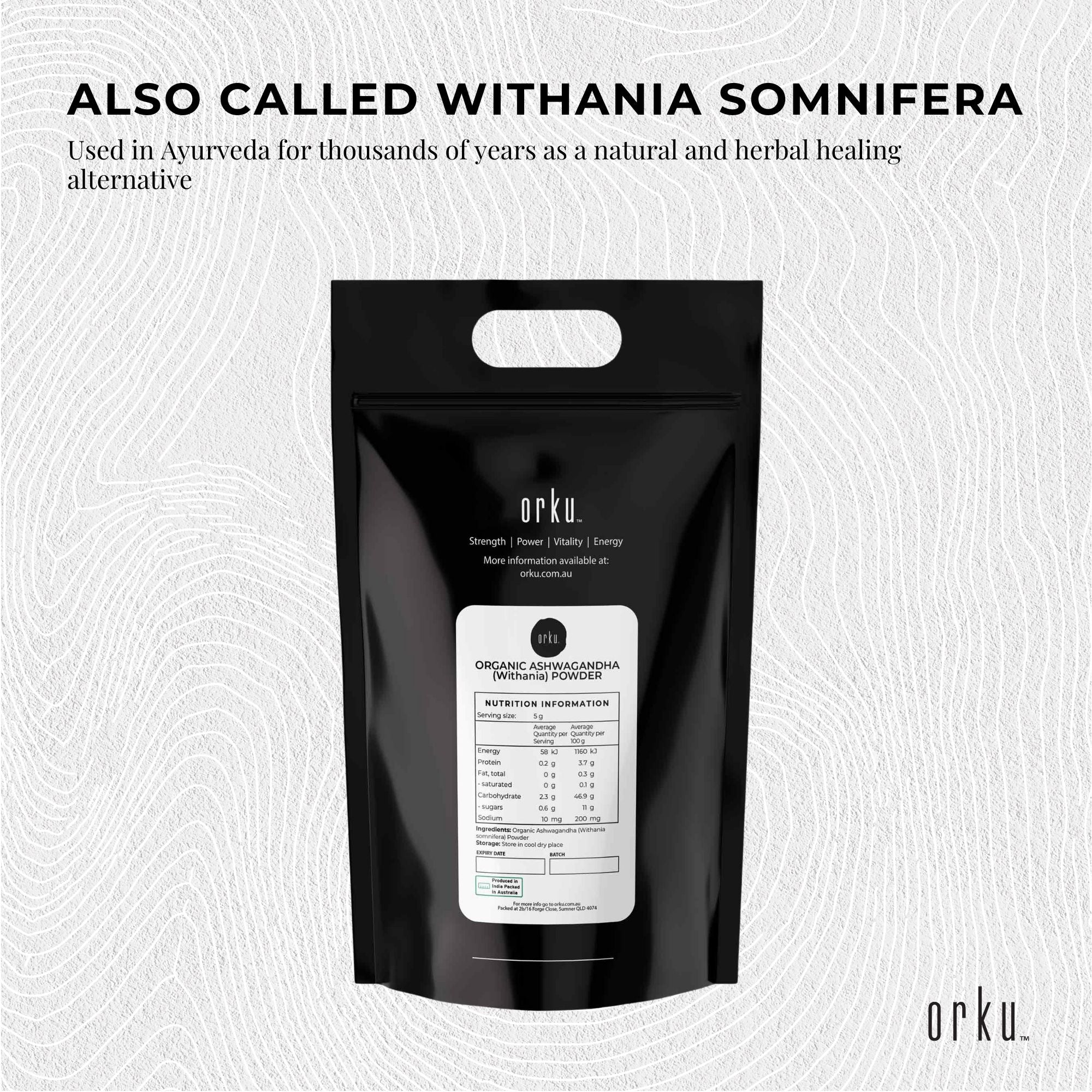 Organic Ashwagandha Root Powder Withania Somnifera Herb Supplement-5