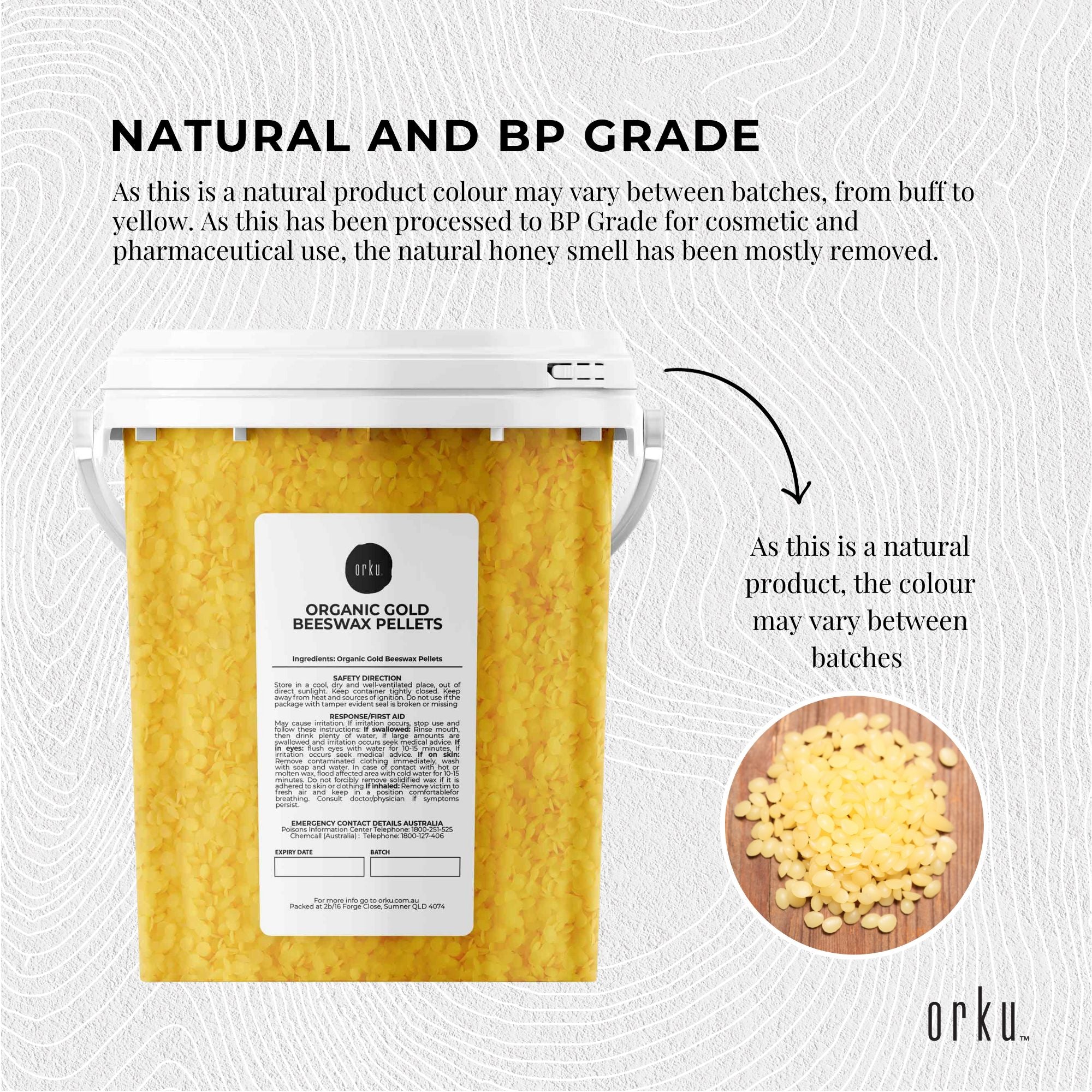 Organic Beeswax Pellets Bucket Pharmaceutical Cosmetic Candle Yellow Bees Wax-8