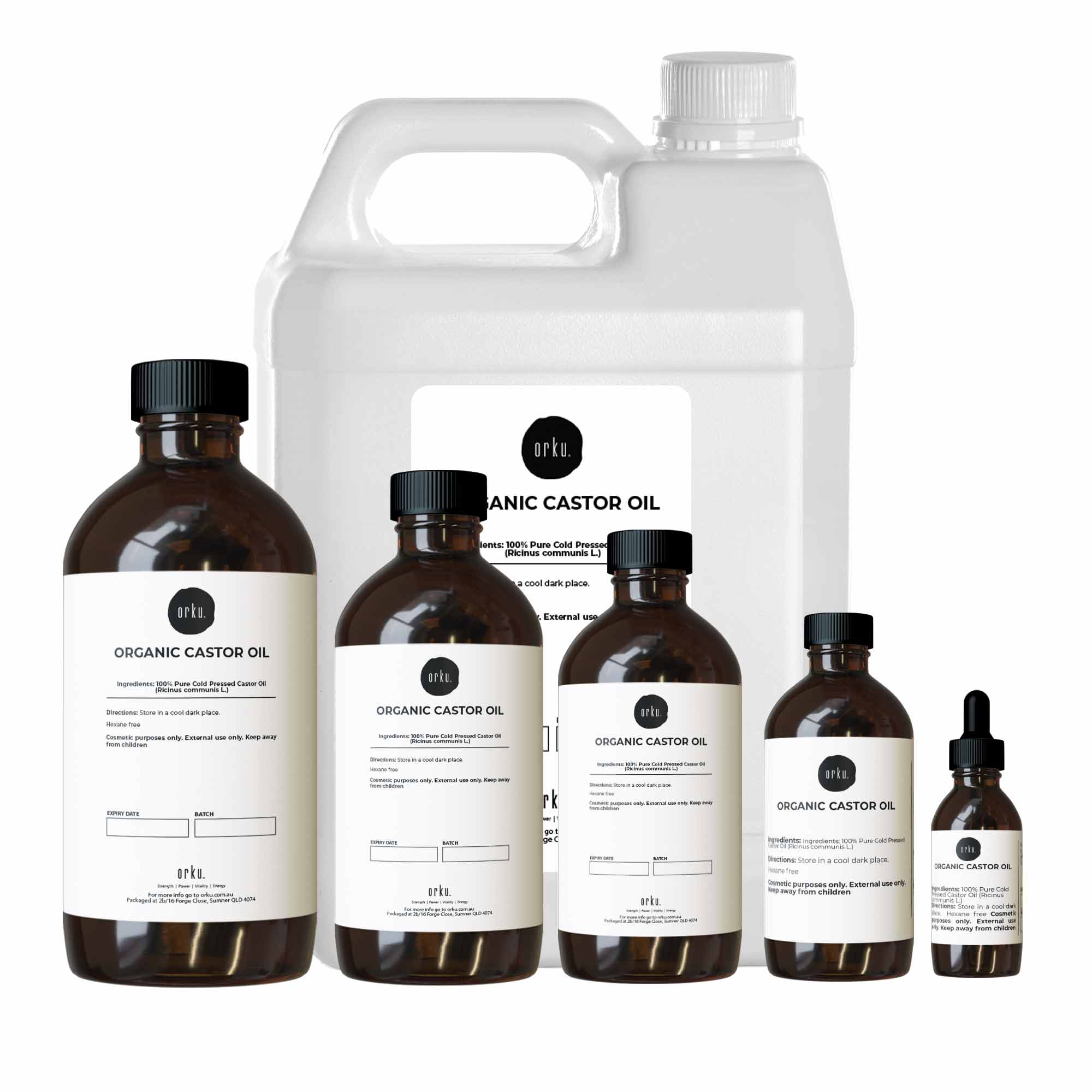 Organic Castor Oil - Hexane Free Cold Pressed Anti Oxidant Skin Hair Care-0