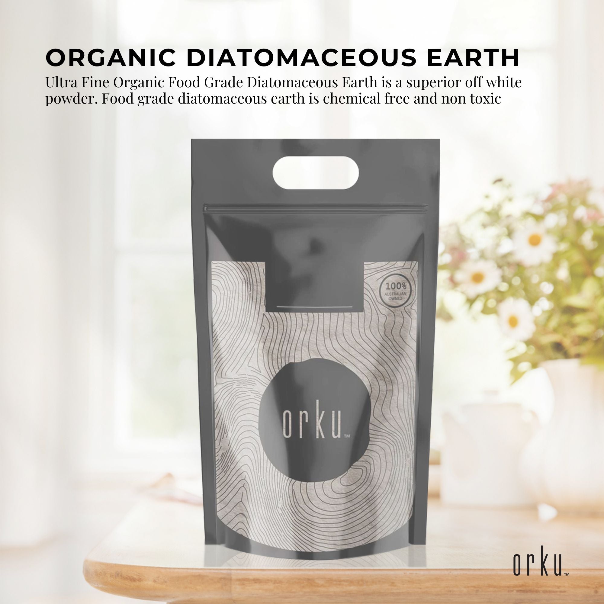 Organic Fine Diatomaceous Earth - Food Grade Fossil Shell Flour Powder Bulk-4